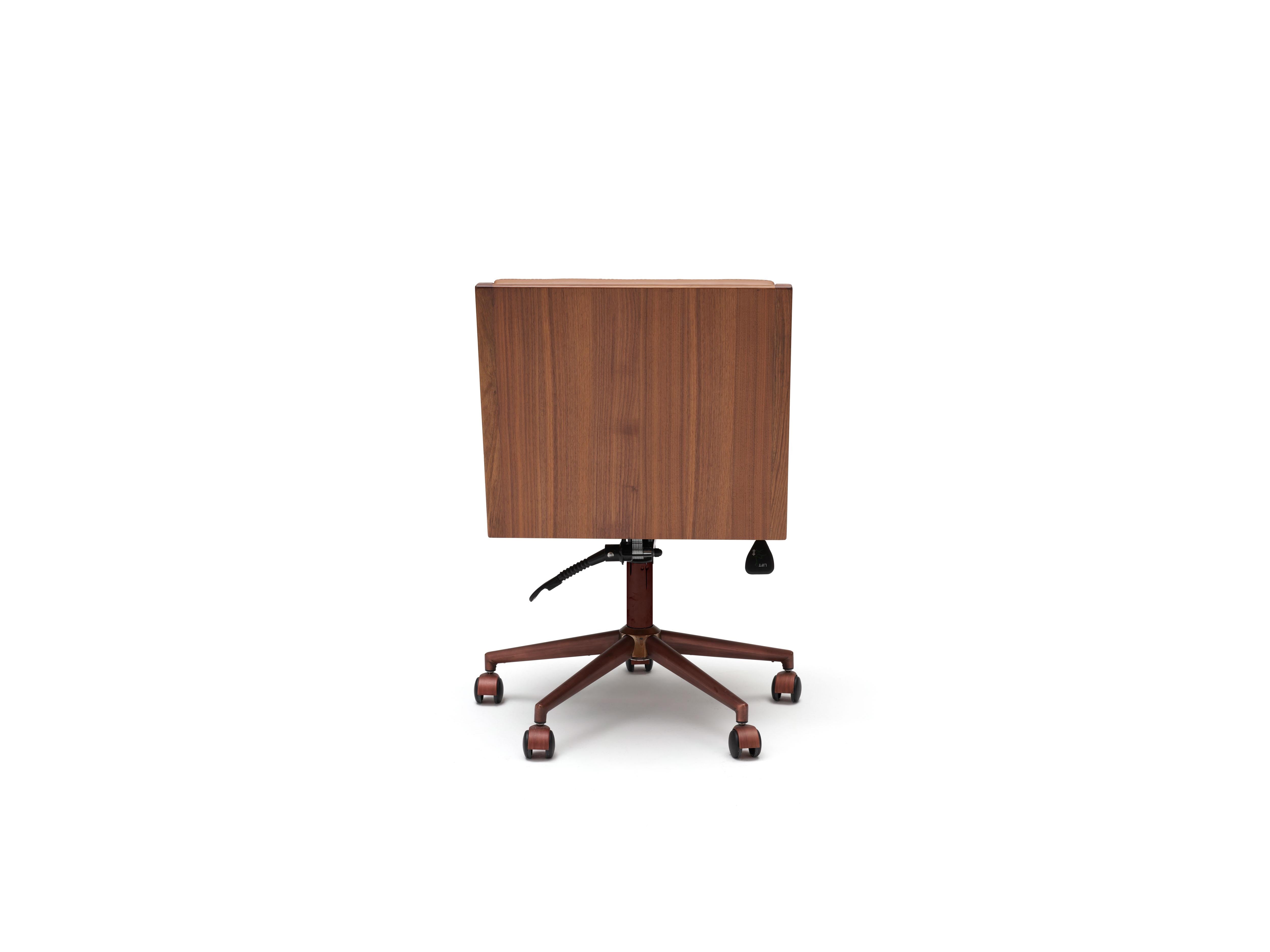 Contemporary Office Chair, International Style Wooden Adjustable Office Chair For Sale