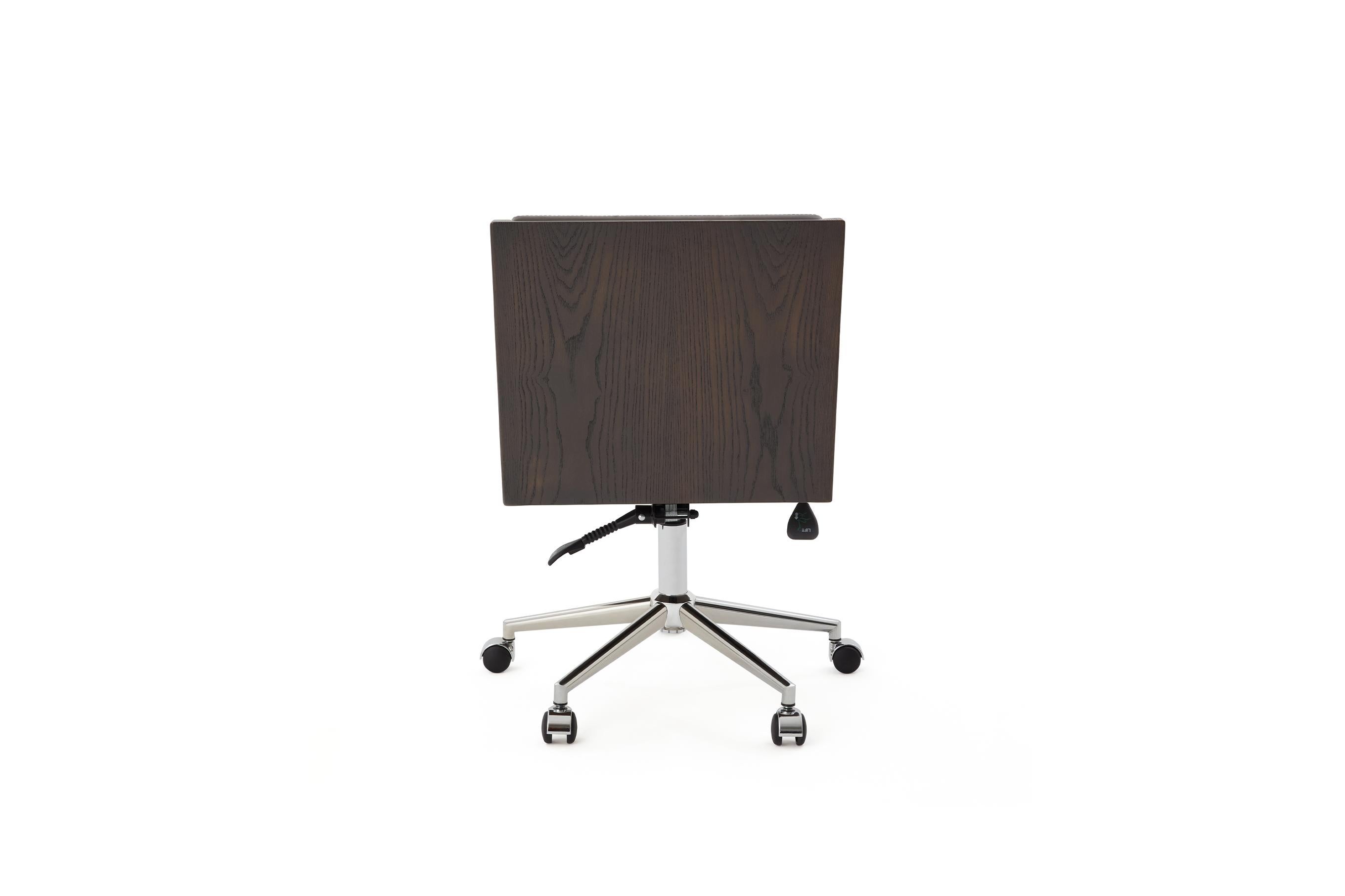 Bürostuhl, International Style Wooden Adjustable Office Chair im Zustand „Neu“ im Angebot in İstanbul, İstanbul