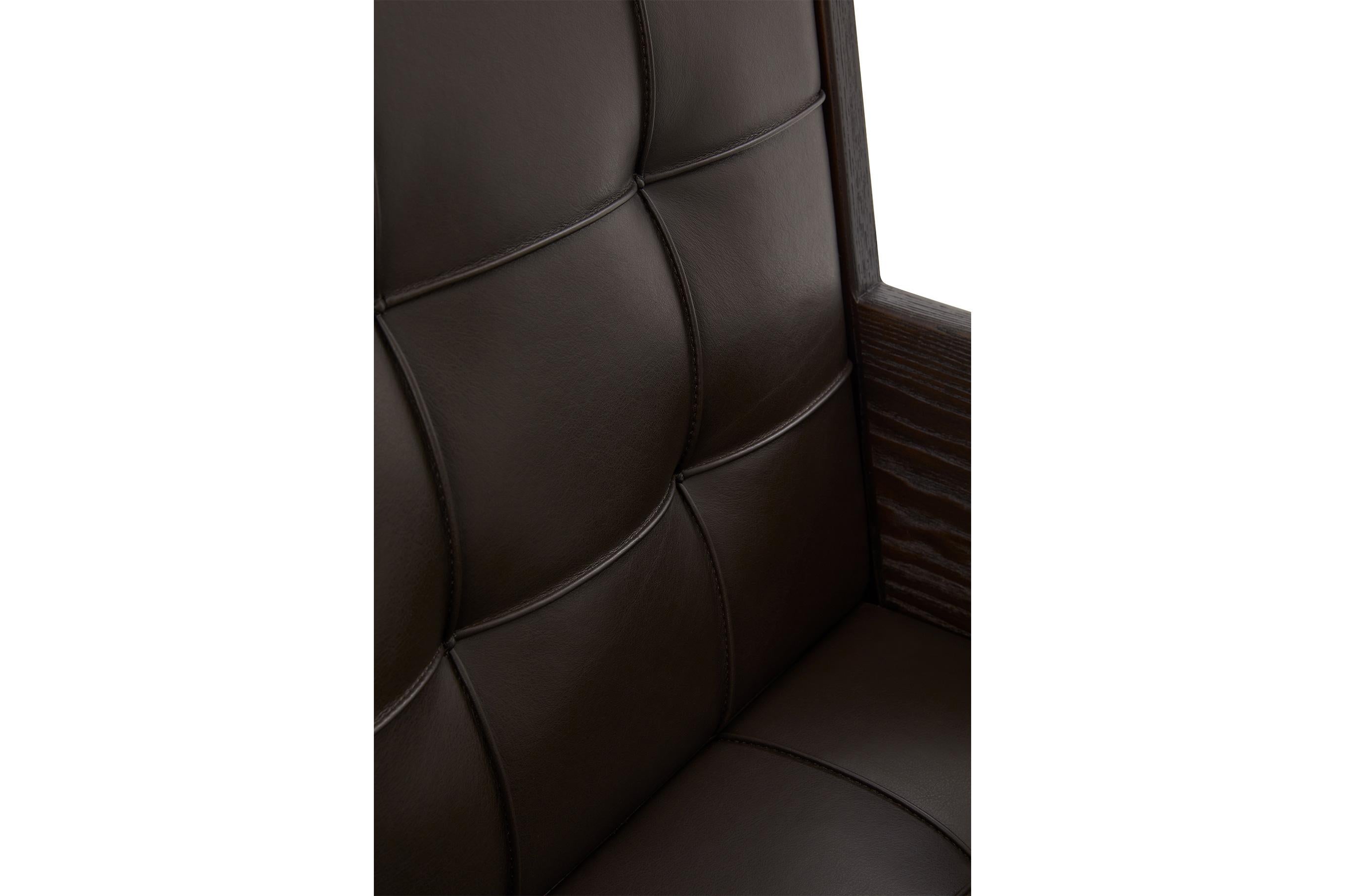 Bürostuhl, International Style Wooden Adjustable Office Chair (Leder) im Angebot