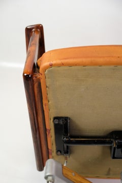 Office Chair Model 419 Made In Rosewood & Cognac Leather By Arne Vodder