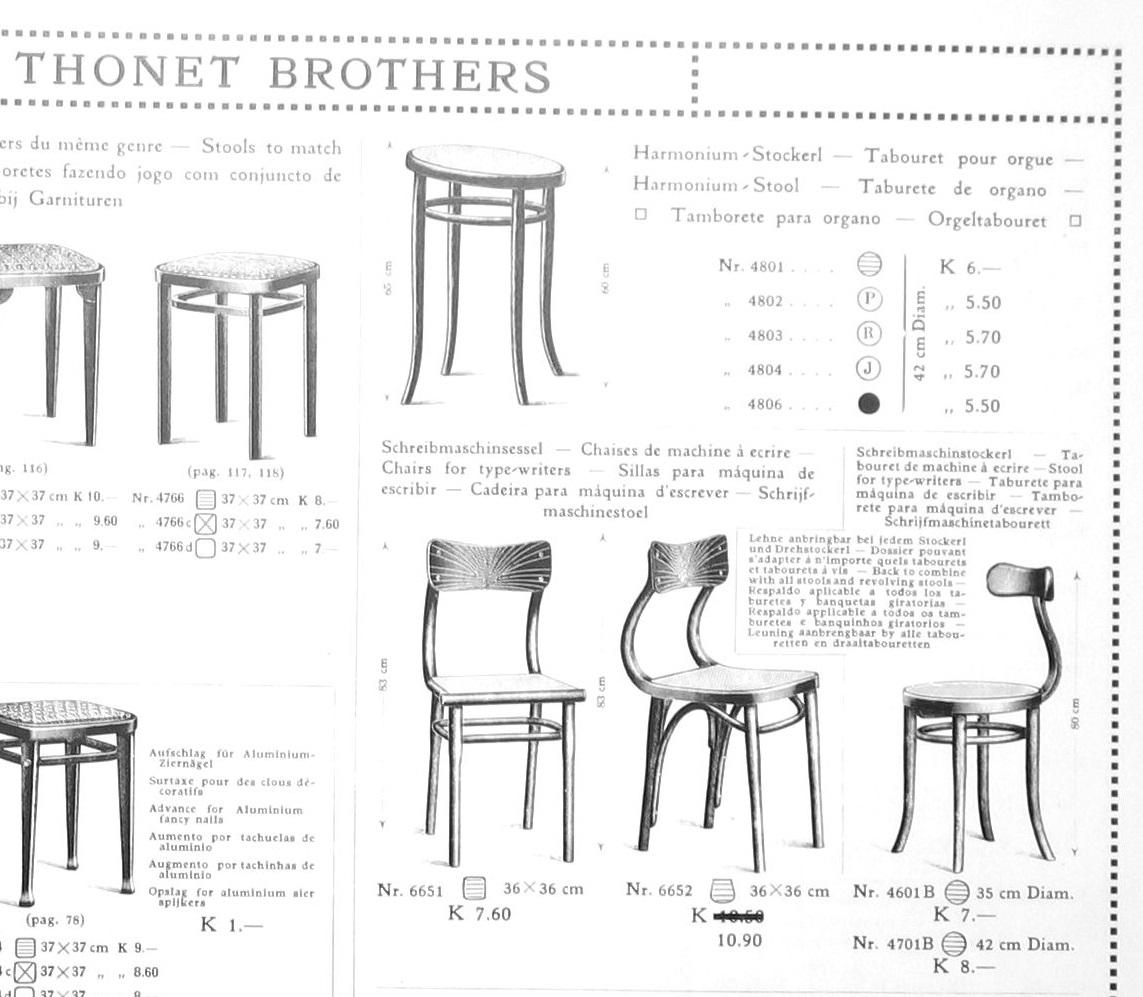 Office chair Thonet Nr.4601 For Sale 2