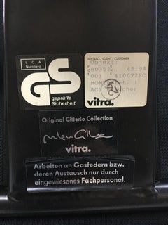 Silla de oficina Vitra, Silla giratoria, Modelo AC1, Diseñada por el Antonio Citterio