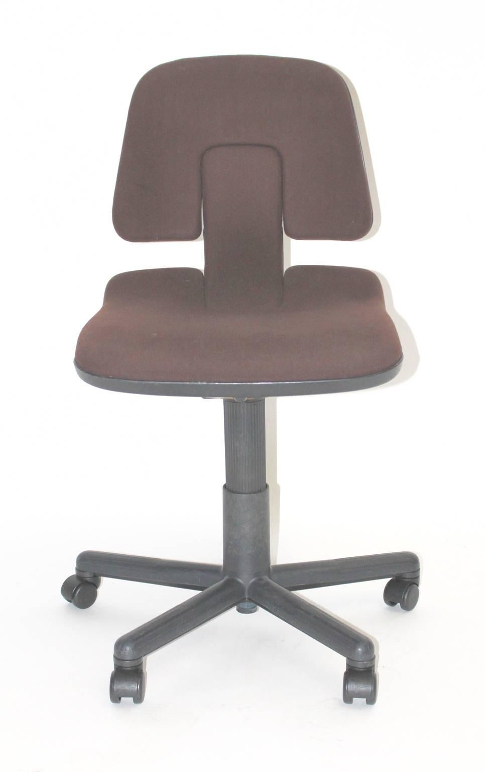 Mid-Century Modern Office Chair Vintage Vitramat by Wolfgang Mueller Deisig 1976 Vitra Switzerland For Sale