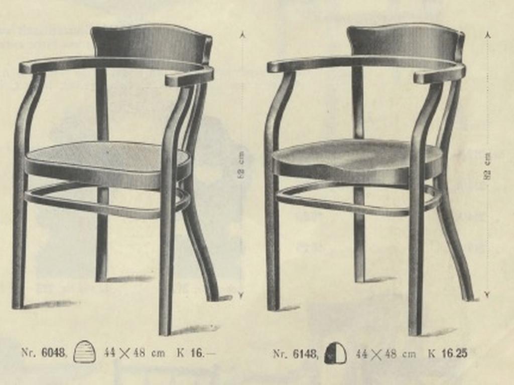 Office chairs no.6048 and no.6148 by Otto Wagner for Thonet in vendita 7