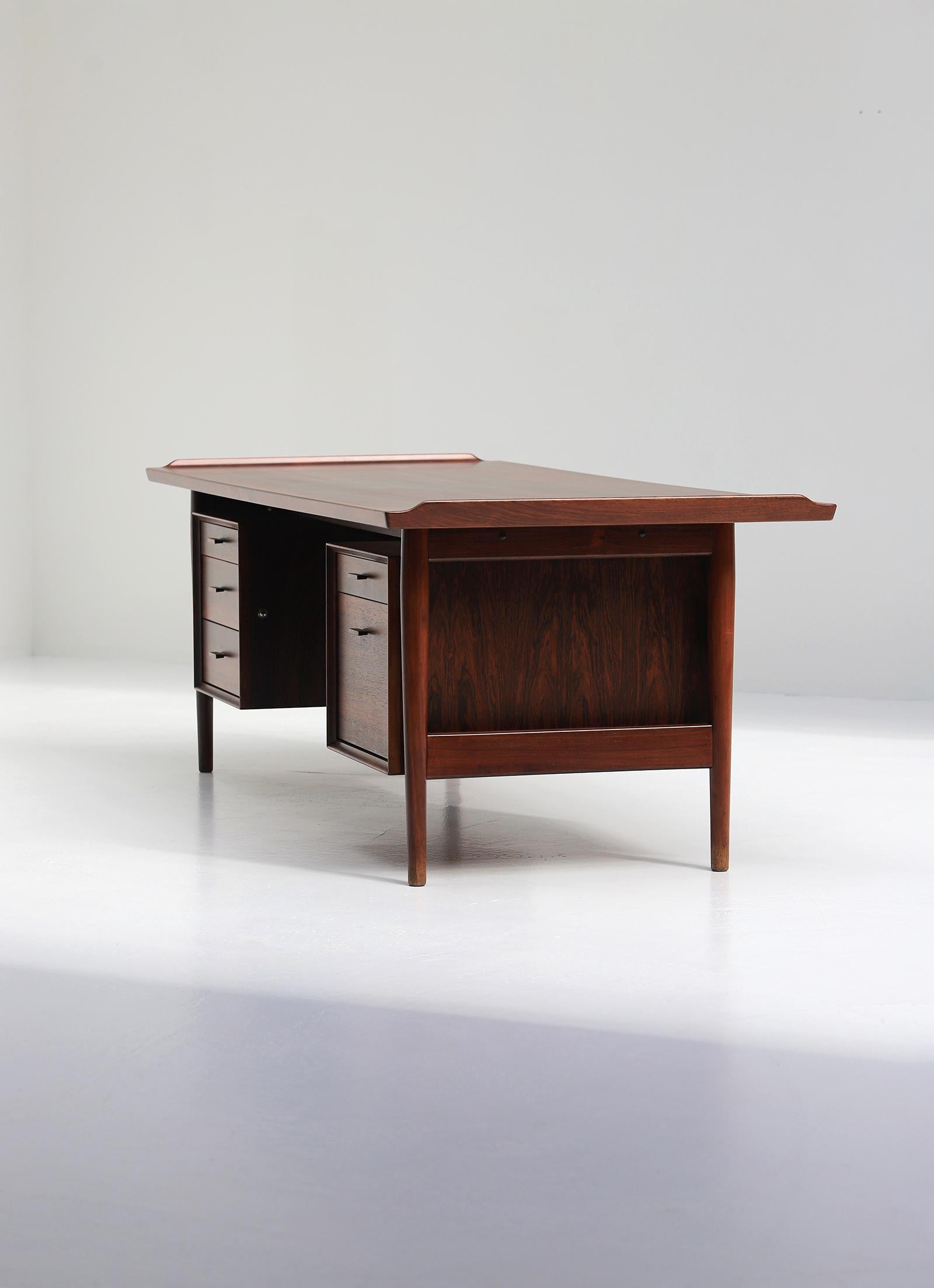 Wood Office Desk by Arne Vodder for Sibast Mobler