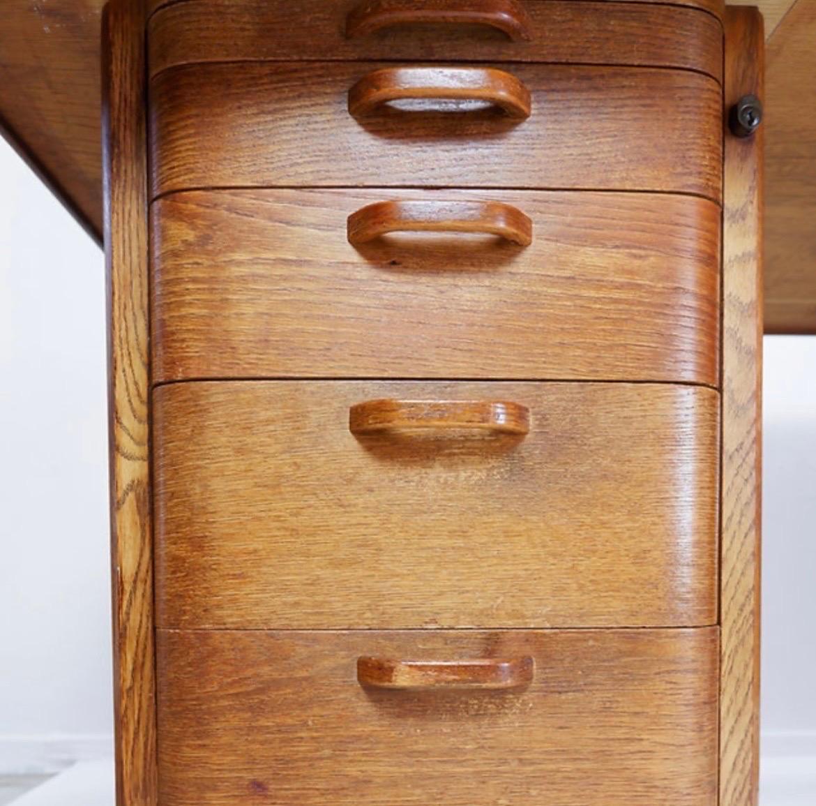 Bentwood Office desk by Gunnar Ericsson for Facit AB Buromöbel Zurich - 1950s For Sale
