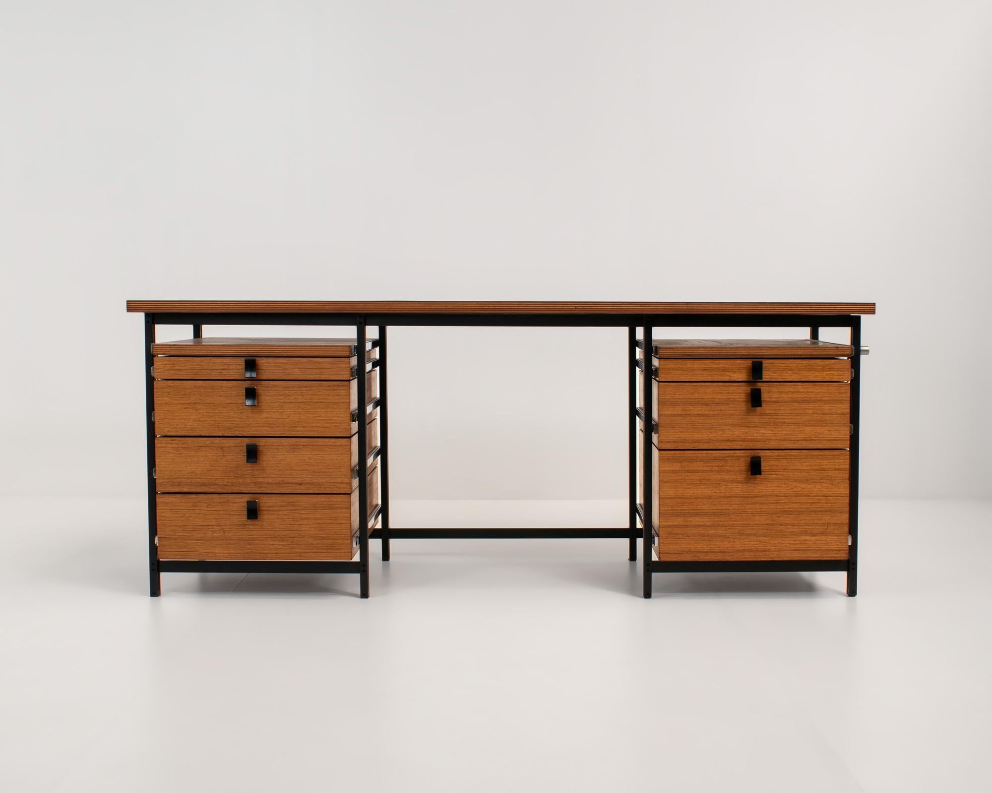 Office Desk by Jules Wabbes for Mobilier Universel, Belgium 1960s In Good Condition In Antwerp, BE