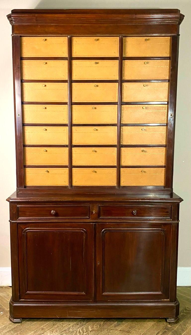 French Office Filing Cabinet / Cartonnier Mahogany - Louis Philippe Period France 19th For Sale