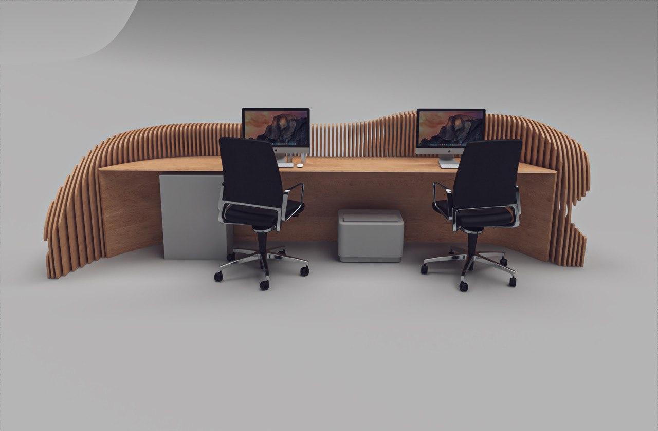 Futurist Office reception desk For Sale