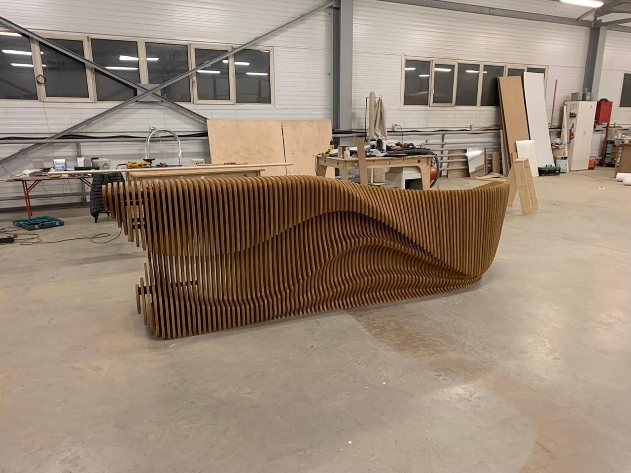 Plywood Office reception desk For Sale