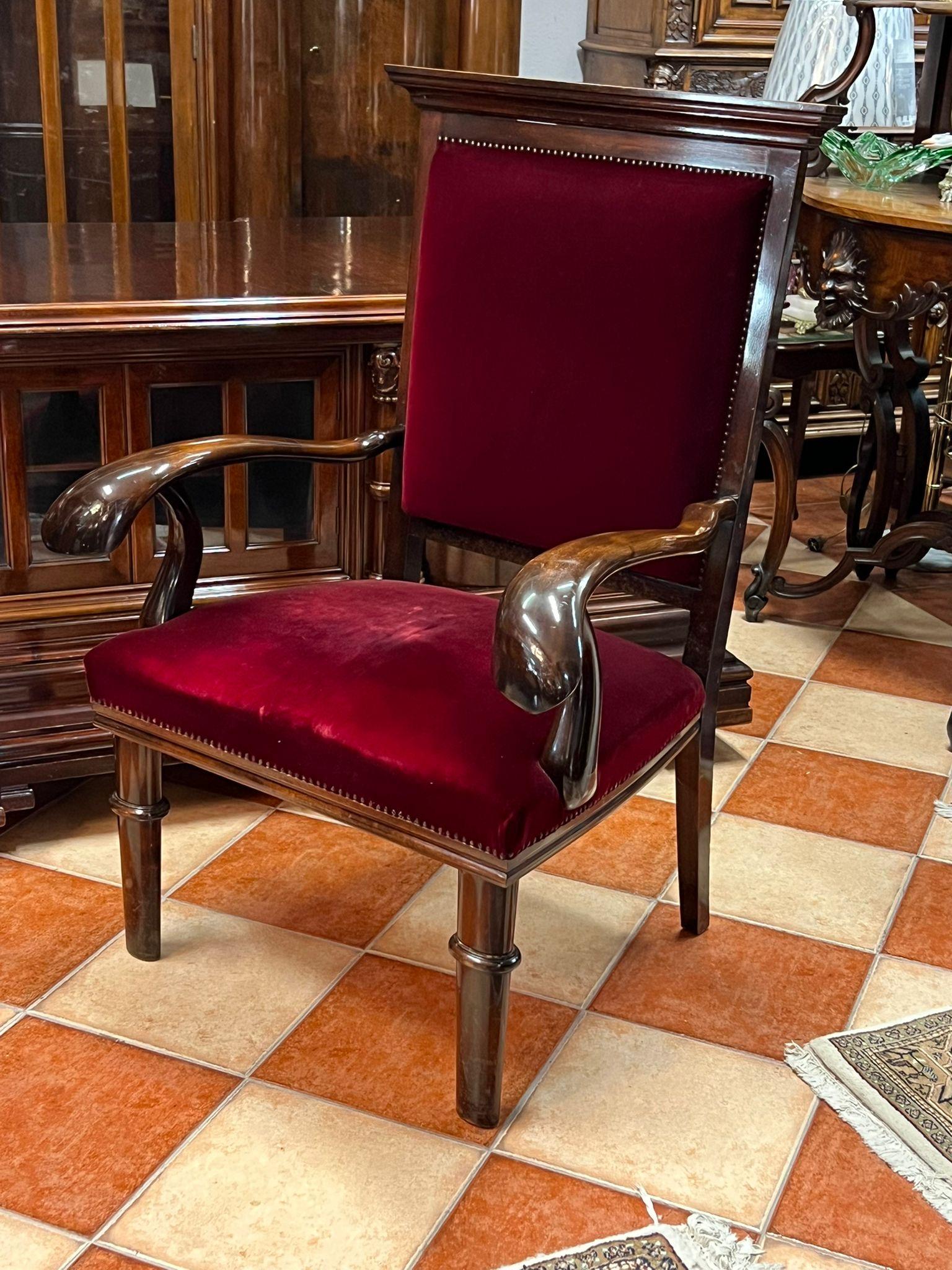 Office set, library, desk, armchair For Sale 8