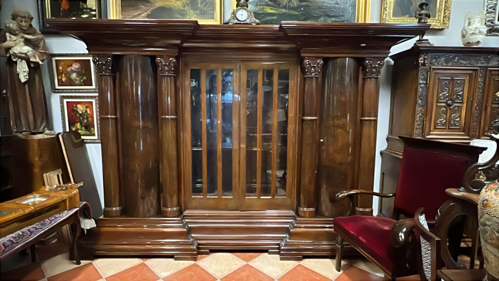 Czech Office set, library, desk, armchair For Sale