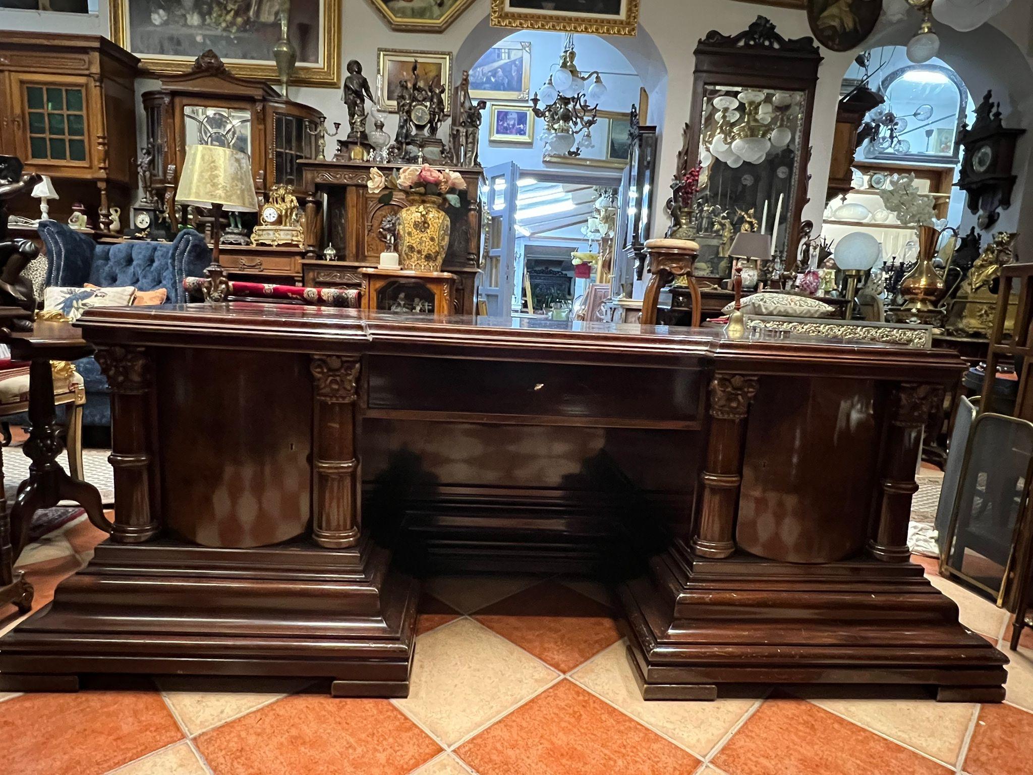 Office set, library, desk, armchair In Good Condition For Sale In Kraków, Małopolska