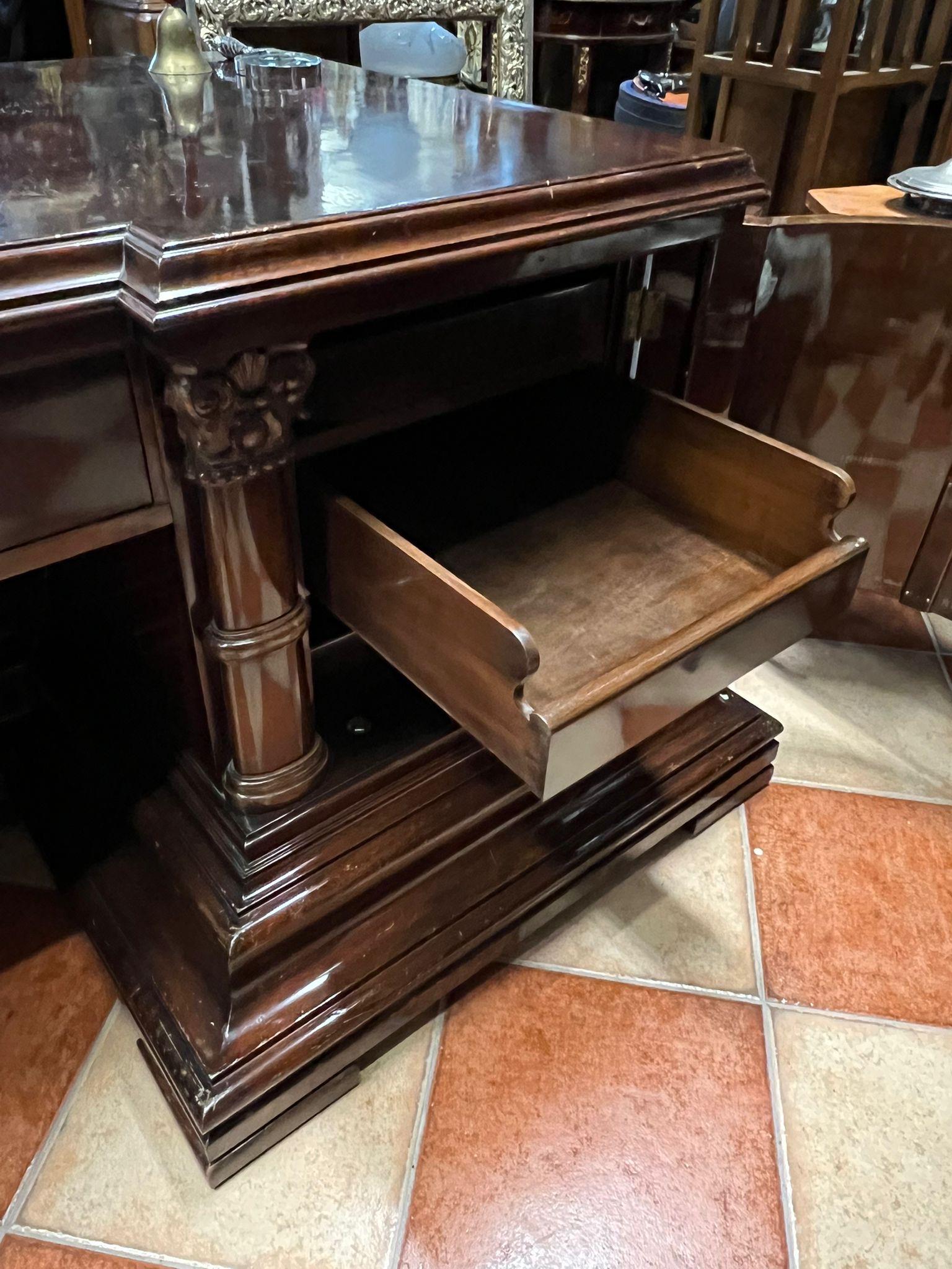 Walnut Office set, library, desk, armchair For Sale