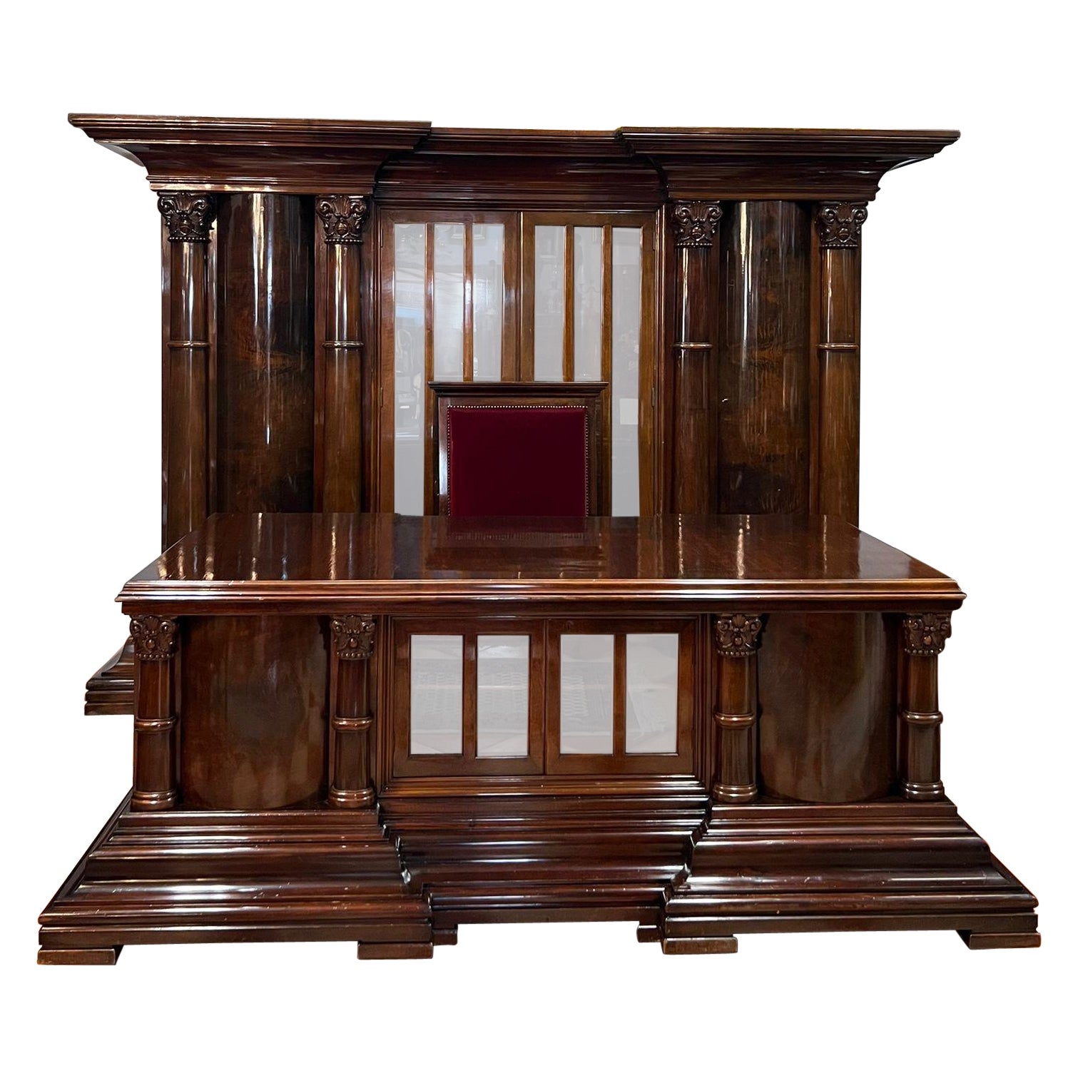 Office set, library, desk, armchair For Sale