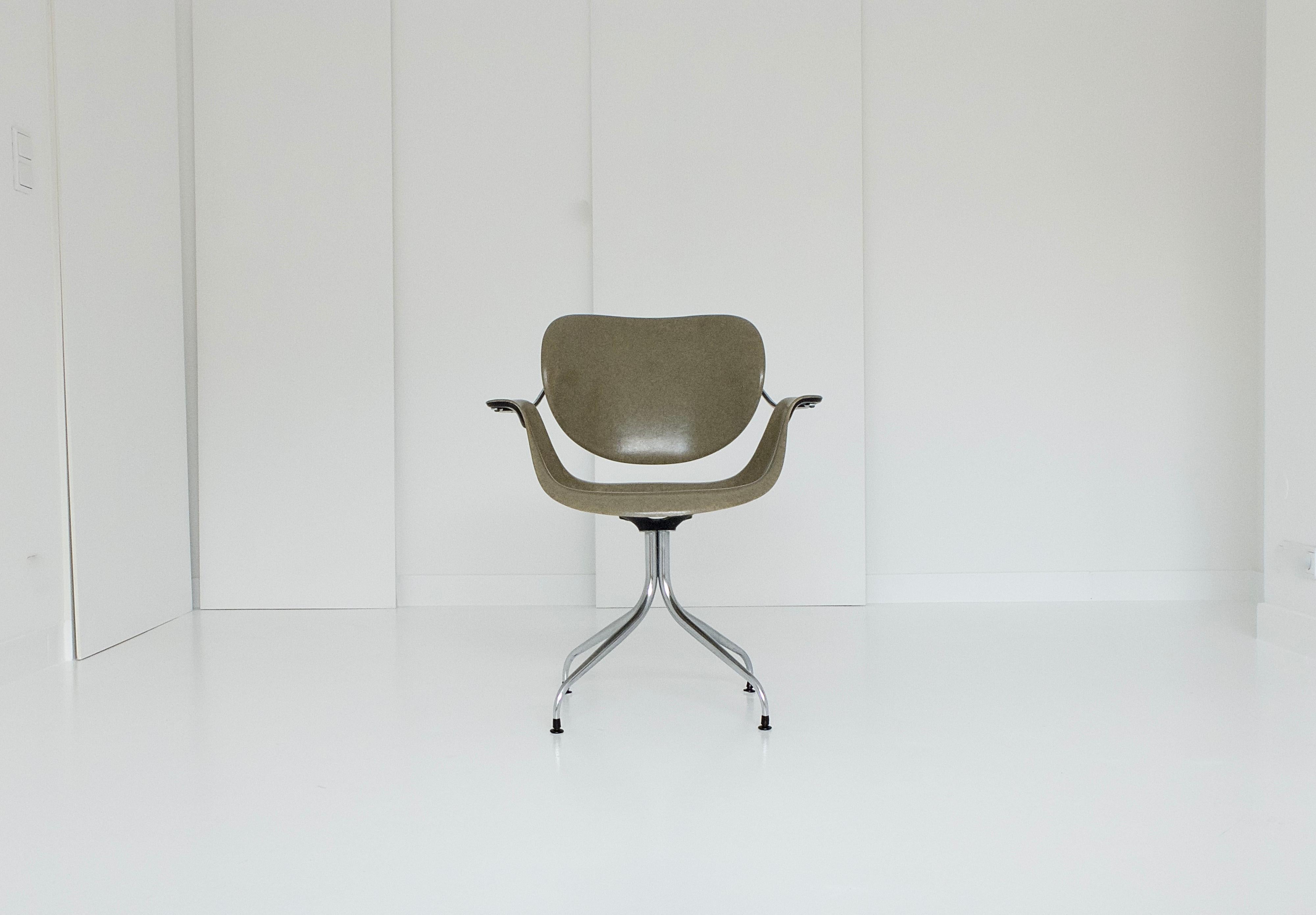Mid-Century Modern Office Swag Leg Chair DAA by George Nelson vor Herman Miller, 1958