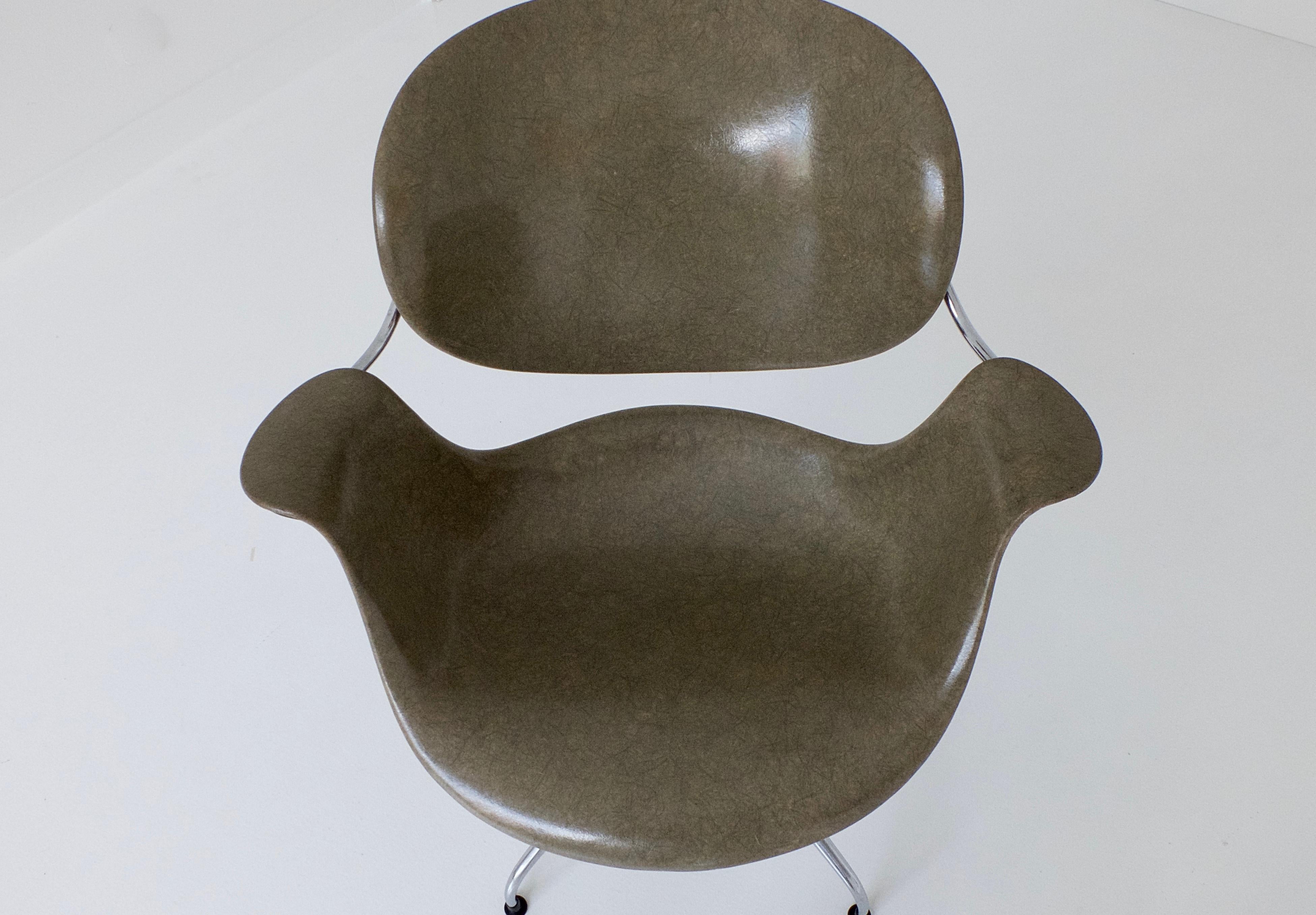 Mid-20th Century Office Swag Leg Chair DAA by George Nelson vor Herman Miller, 1958