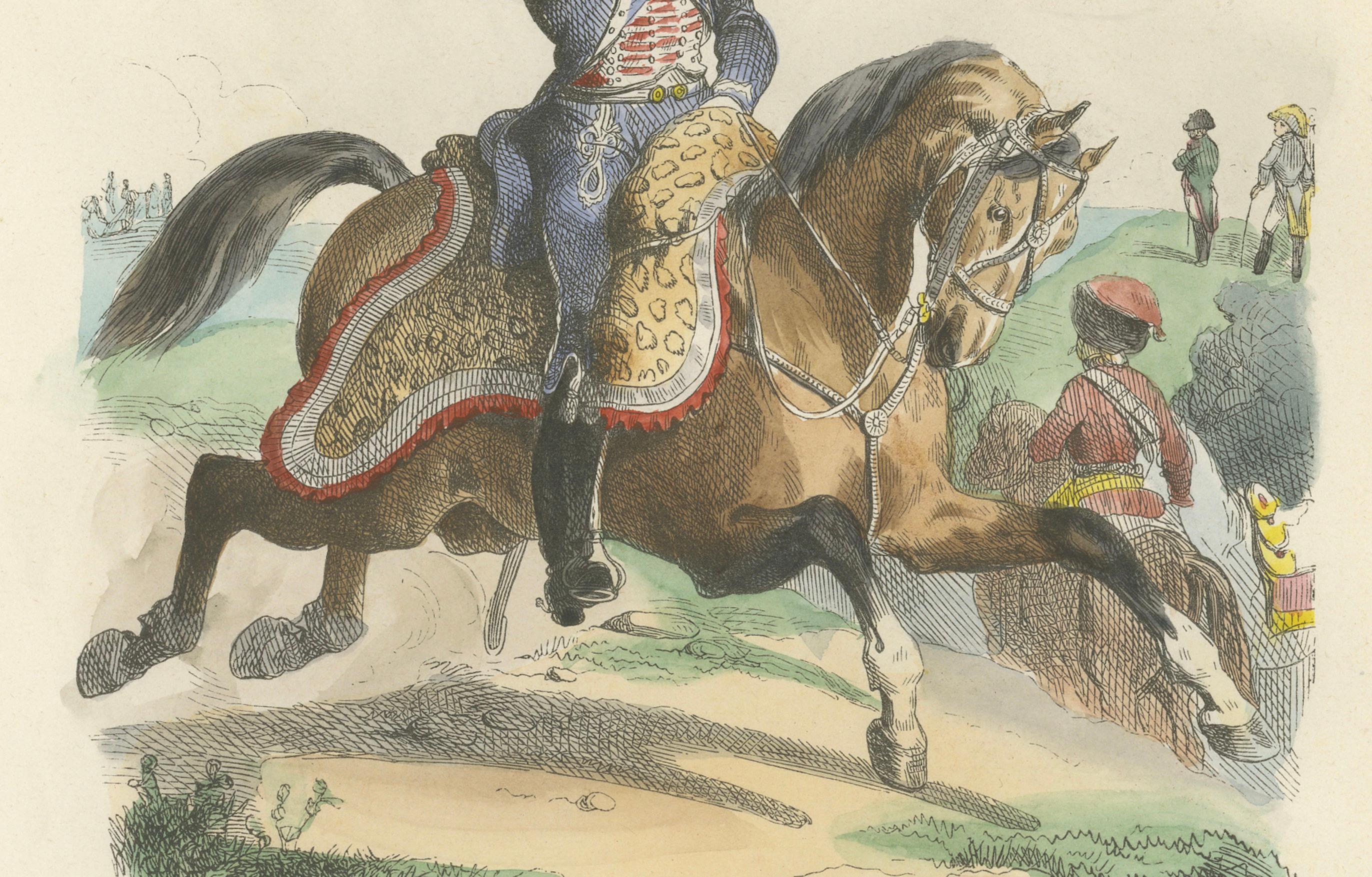 Officer d’Ordonnance de l’Empereur, French Imperial Guard Cavalry Print, 1843