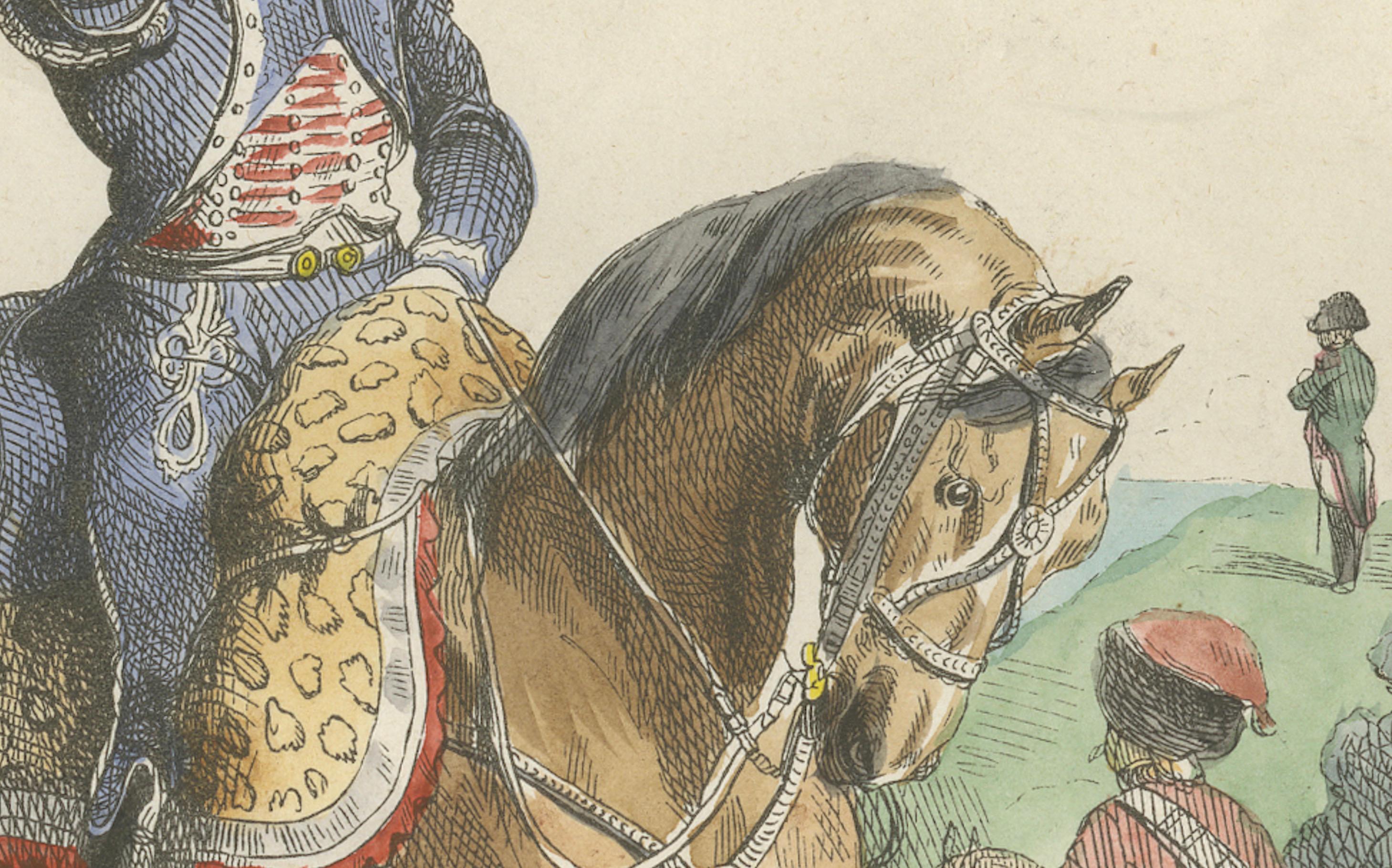 Officer d’Ordonnance de l’Empereur, French Imperial Guard Cavalry Print, 1843