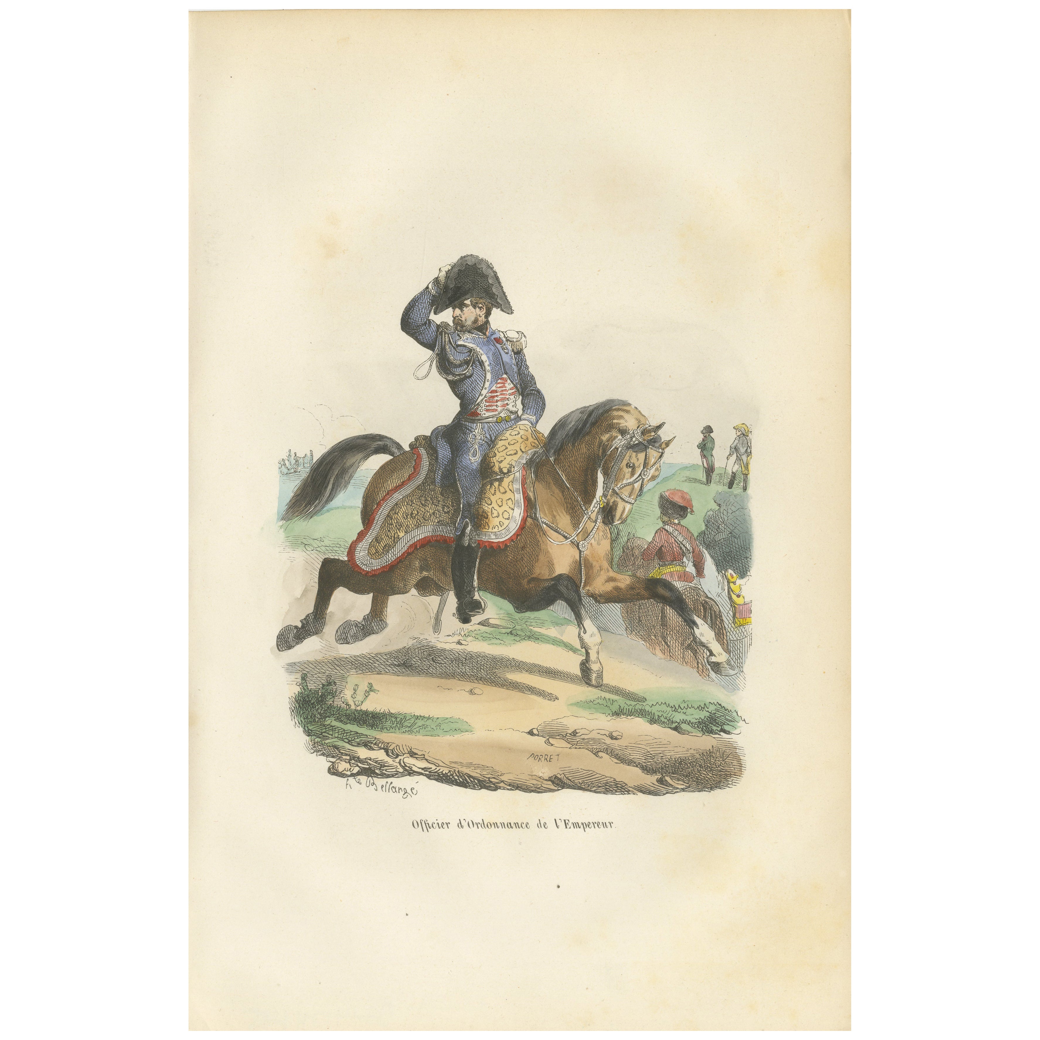 Officer d’Ordonnance de l’Empereur, French Imperial Guard Cavalry Print, 1843
