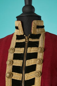 Officer jacket in red cotton and gold trims Ralph Lauren Denim & Supply