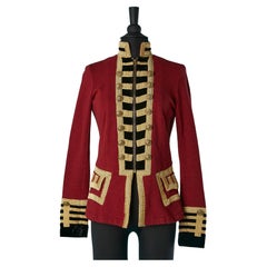 Officer jacket in red cotton and gold trims Ralph Lauren Denim & Supply 