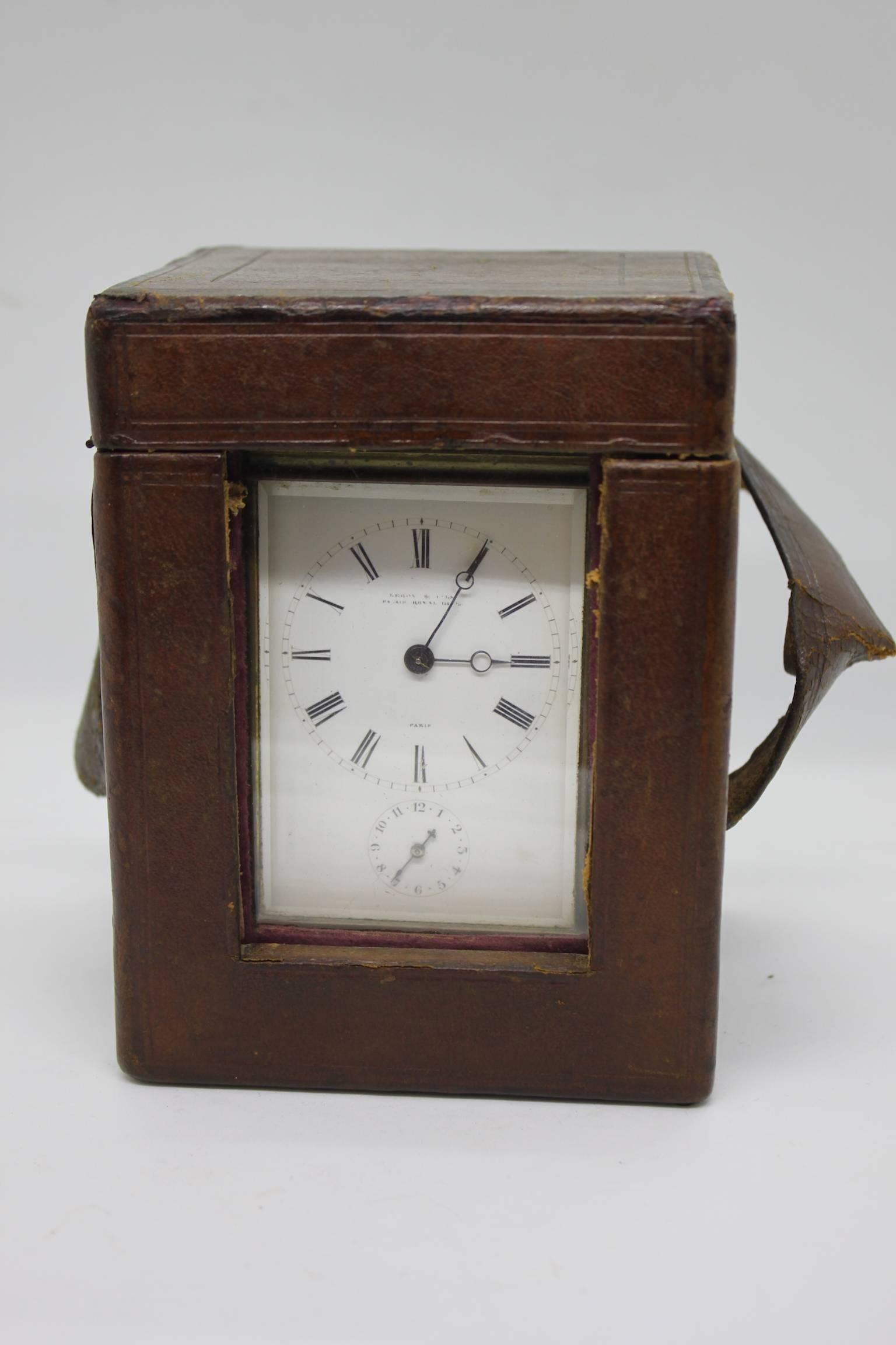 Officer's Clock Signed by Famous Watchmaker Leroy, 19th Century For Sale 5