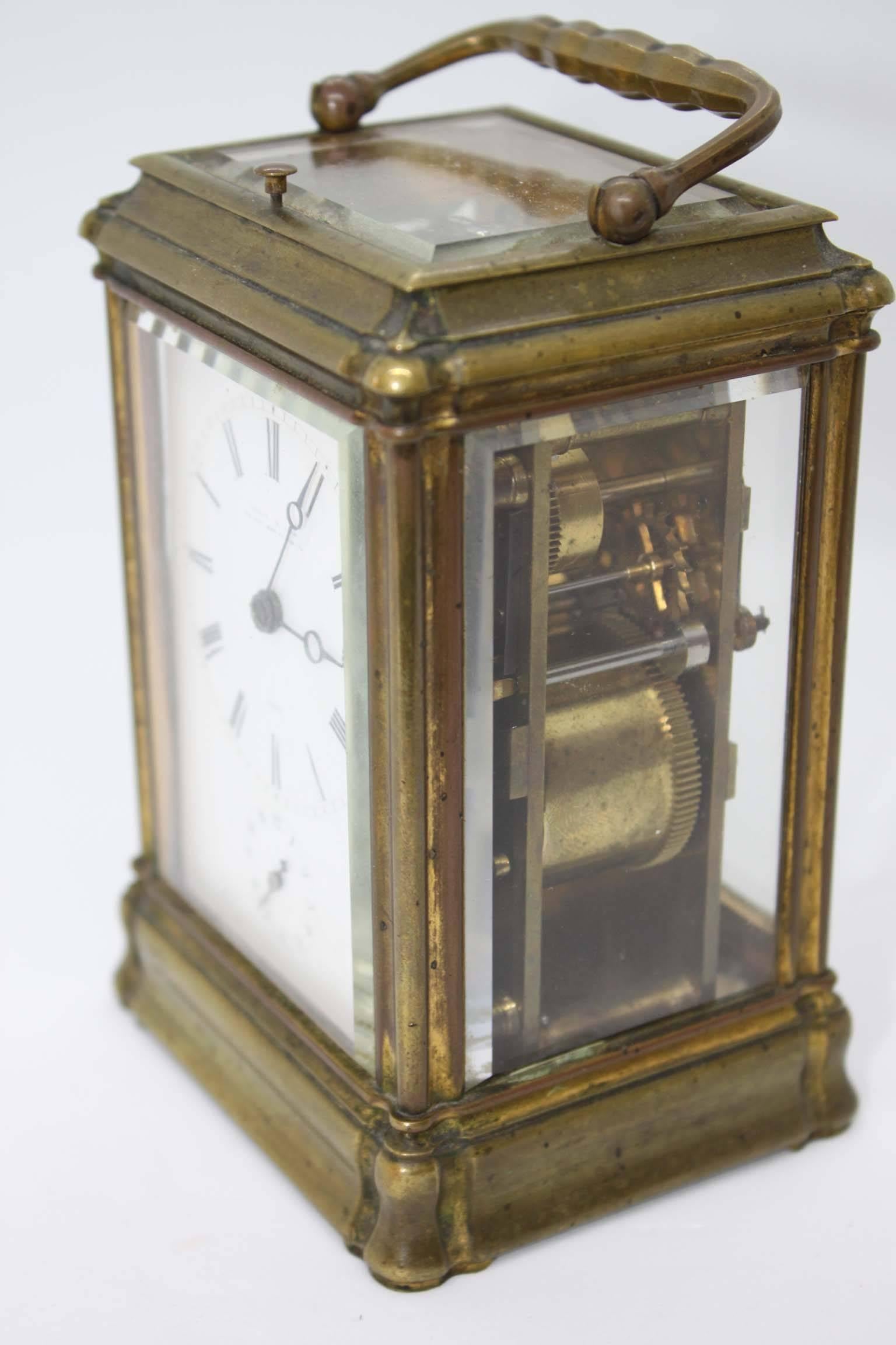 French Officer's Clock Signed by Famous Watchmaker Leroy, 19th Century For Sale