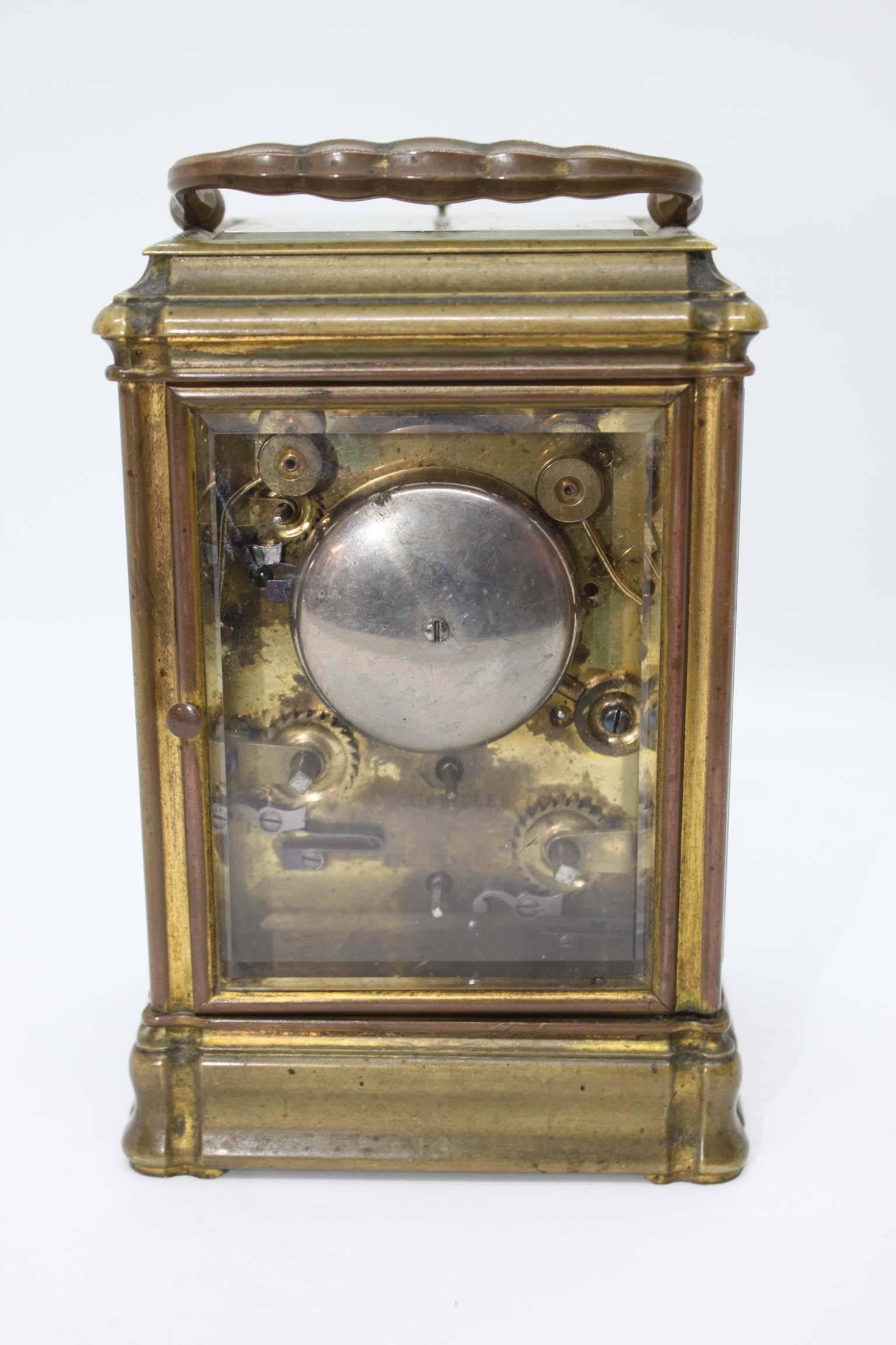 Bronze Officer's Clock Signed by Famous Watchmaker Leroy, 19th Century For Sale