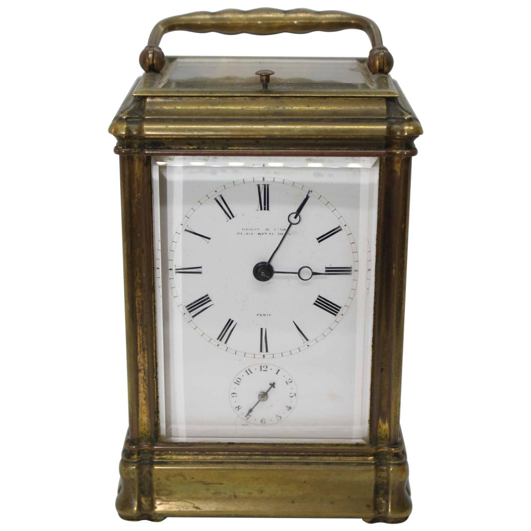 Officer's Clock Signed by Famous Watchmaker Leroy, 19th Century For Sale