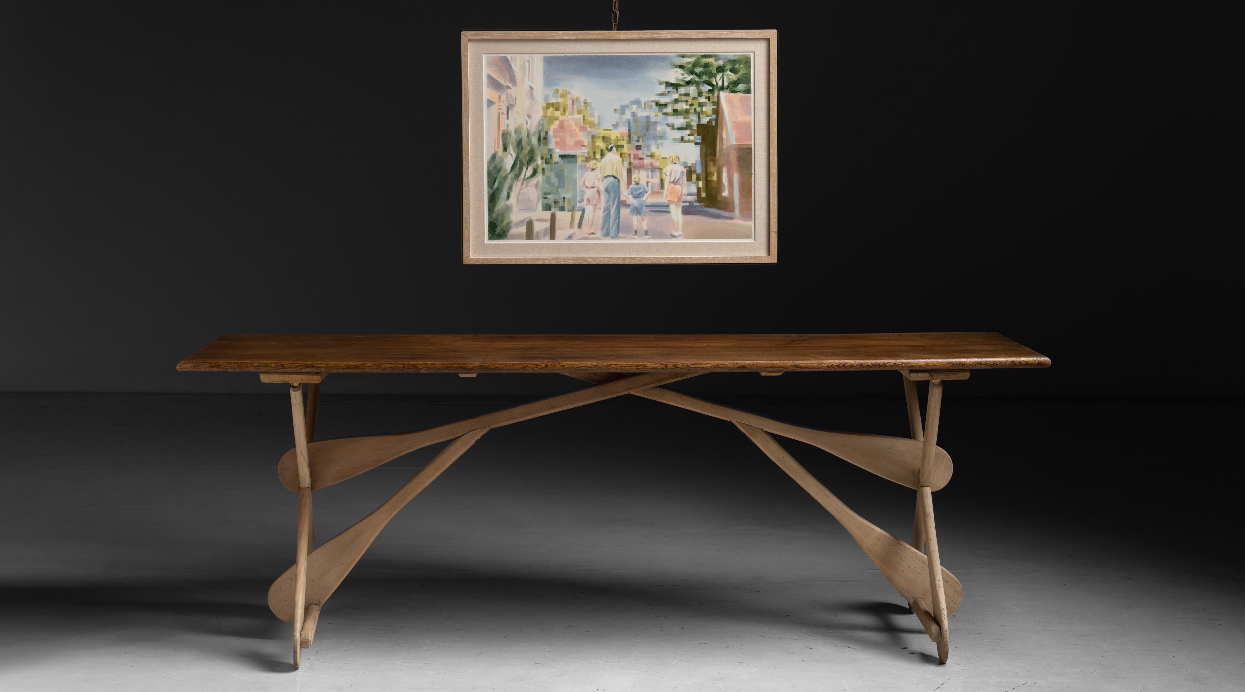 Mid-20th Century Officers Dining Table, England circa 1930