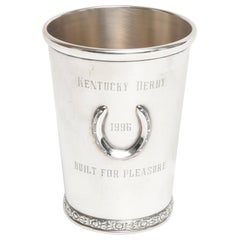 Official Kentucky Derby Sterling Silver Mint Julep Cup 1996 Built for Pleasure