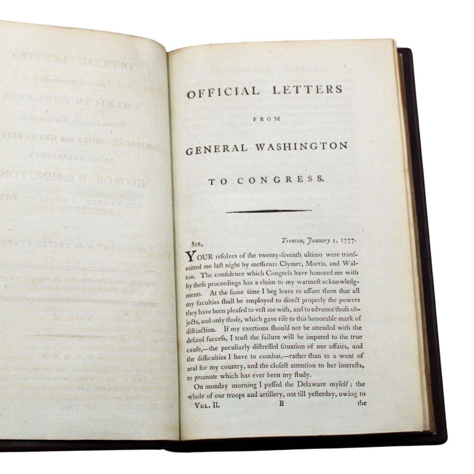 Cartas oficiales de George Washington al Honorable Congreso Americano, 1795 1