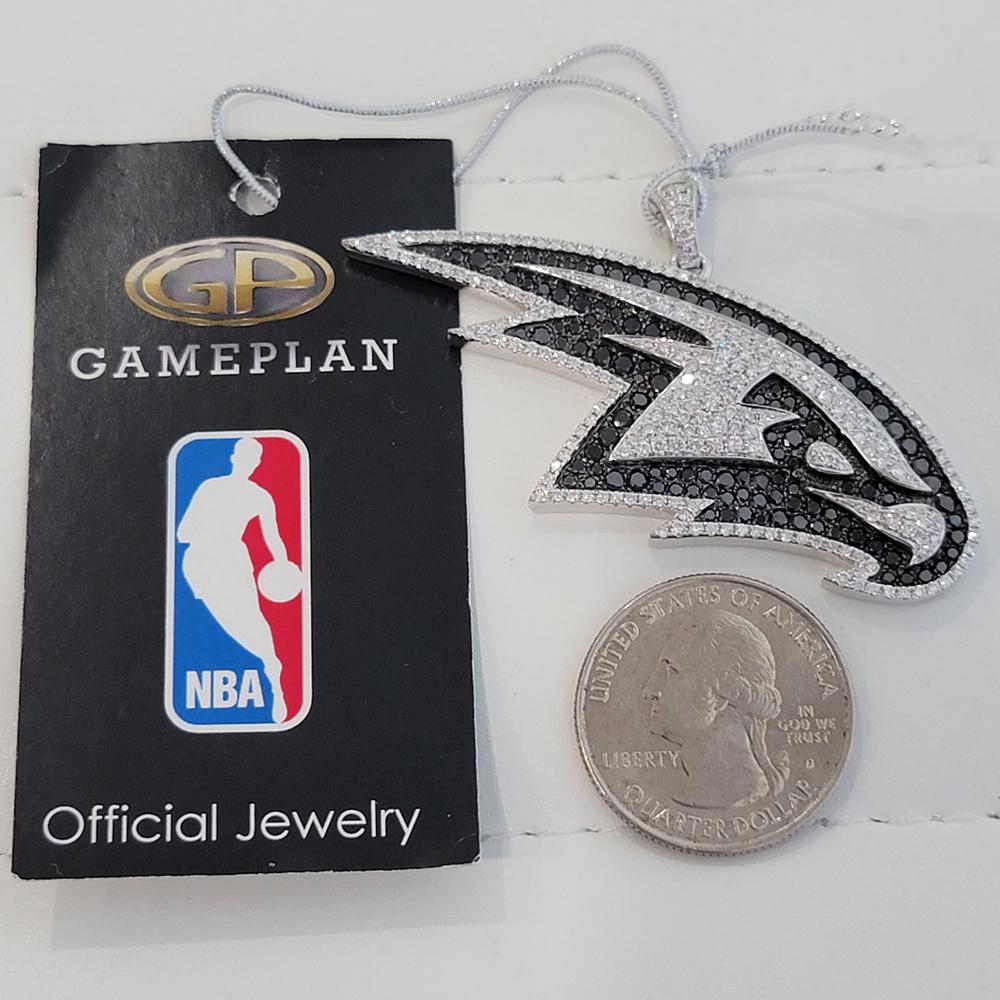 Official Licensed NBA Atlanta Hawks 14k Solid Gold Diamond Pendant by Gameplan For Sale 5