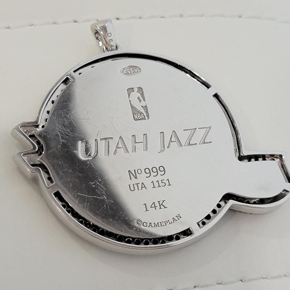 Official Licensed NBA Utah Jazz 14k Solid Gold Diamond Team Pendant by Gameplan For Sale 3