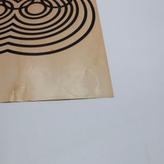 Official Mexico 1968 Olympic Poster in Black and White – Embossed Original
