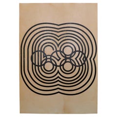 Official Mexico 1968 Olympic Poster in Black and White – Embossed Original