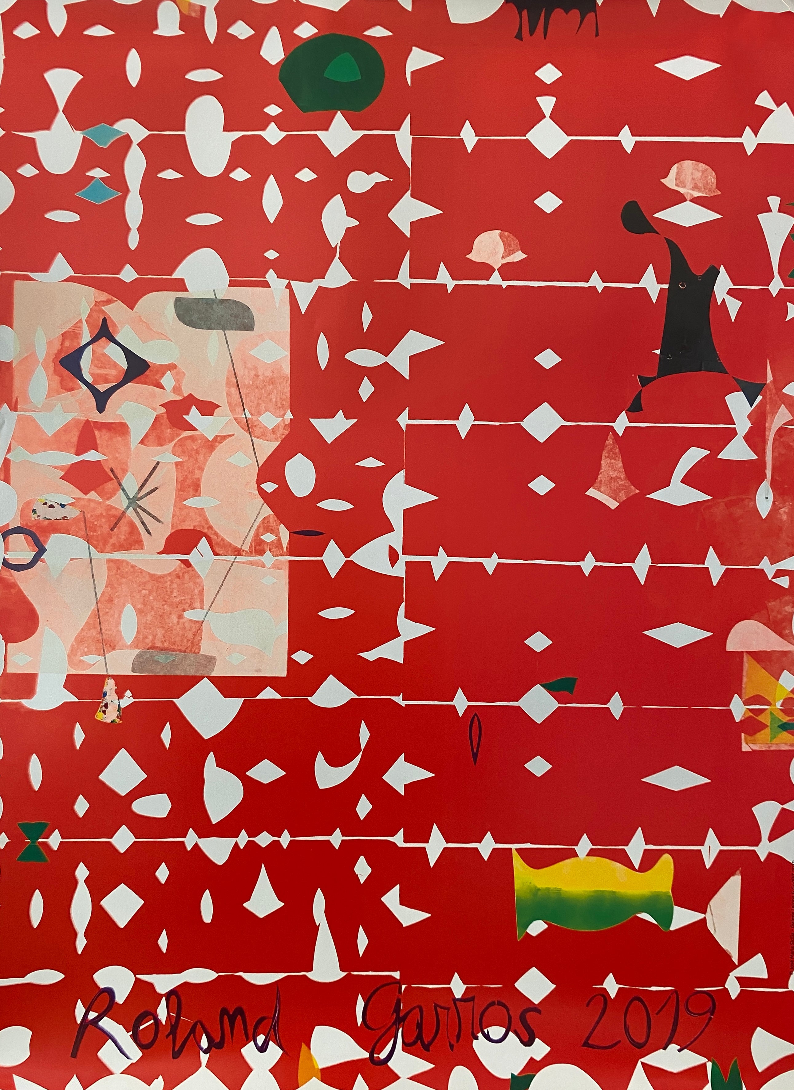 Official Original Roland Garros Tennis Poster, 2019 For Sale