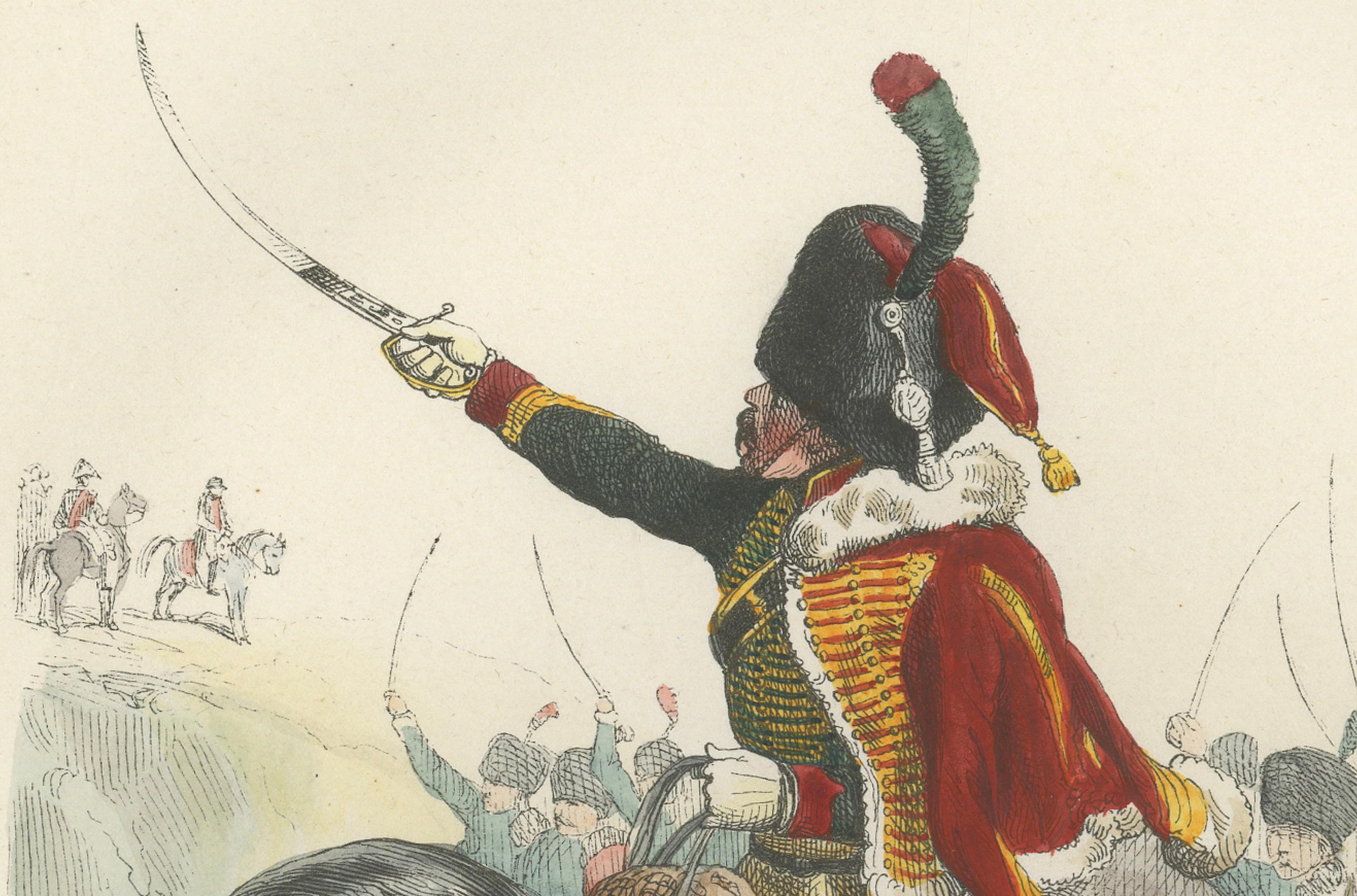 Officier de Chasseurs à Cheval, Garde Impériale – Napoleonic Cavalry Print 1843