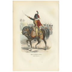 Officier de Chasseurs à Cheval, Garde Impériale – Napoleonic Cavalry Print 1843