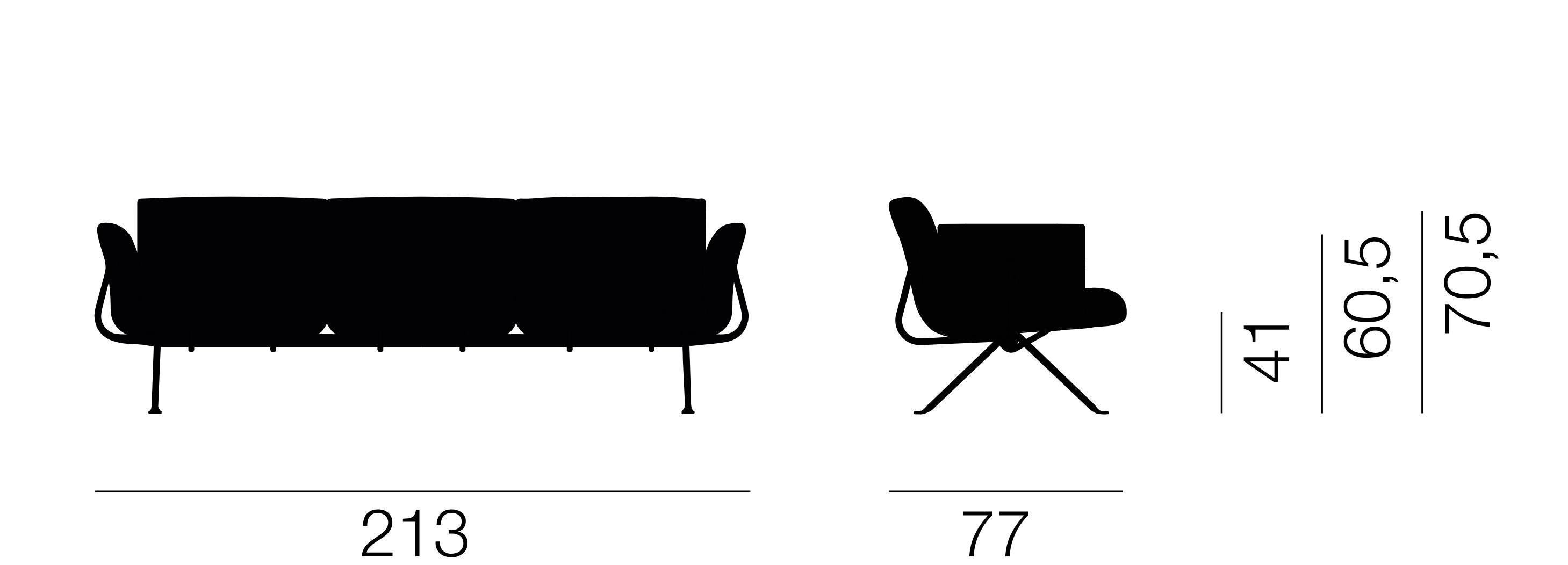 Canapé 3 places Officina par Ronan and Erwan Bouroullec en vente 2