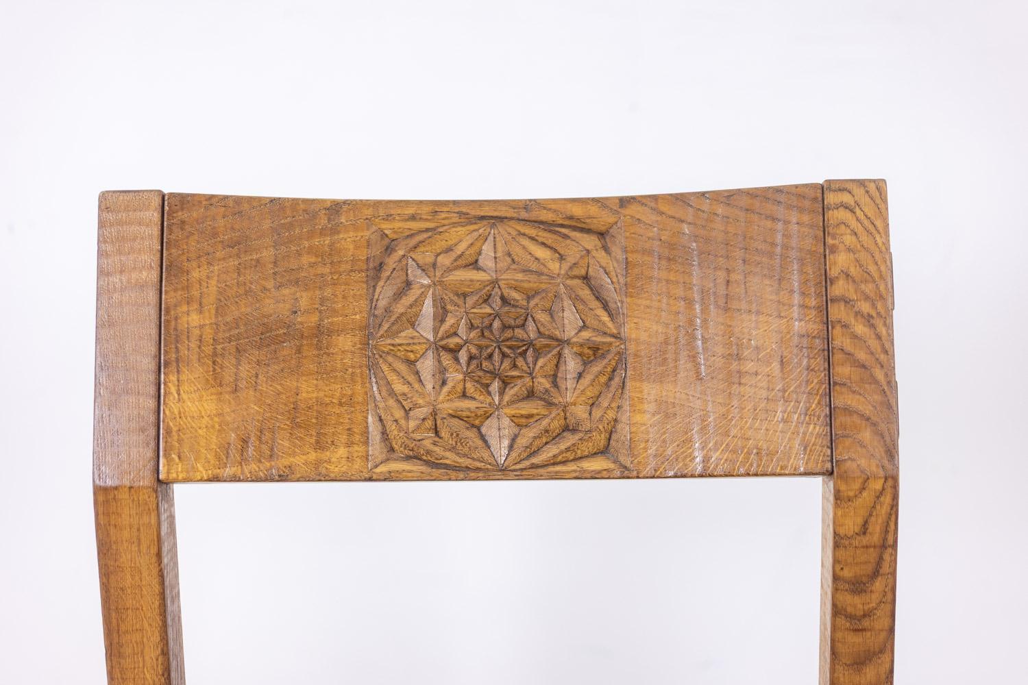 Officina Rivadossi, table et 4 chaises de style brutaliste. Italie, vers 1970 en vente 5