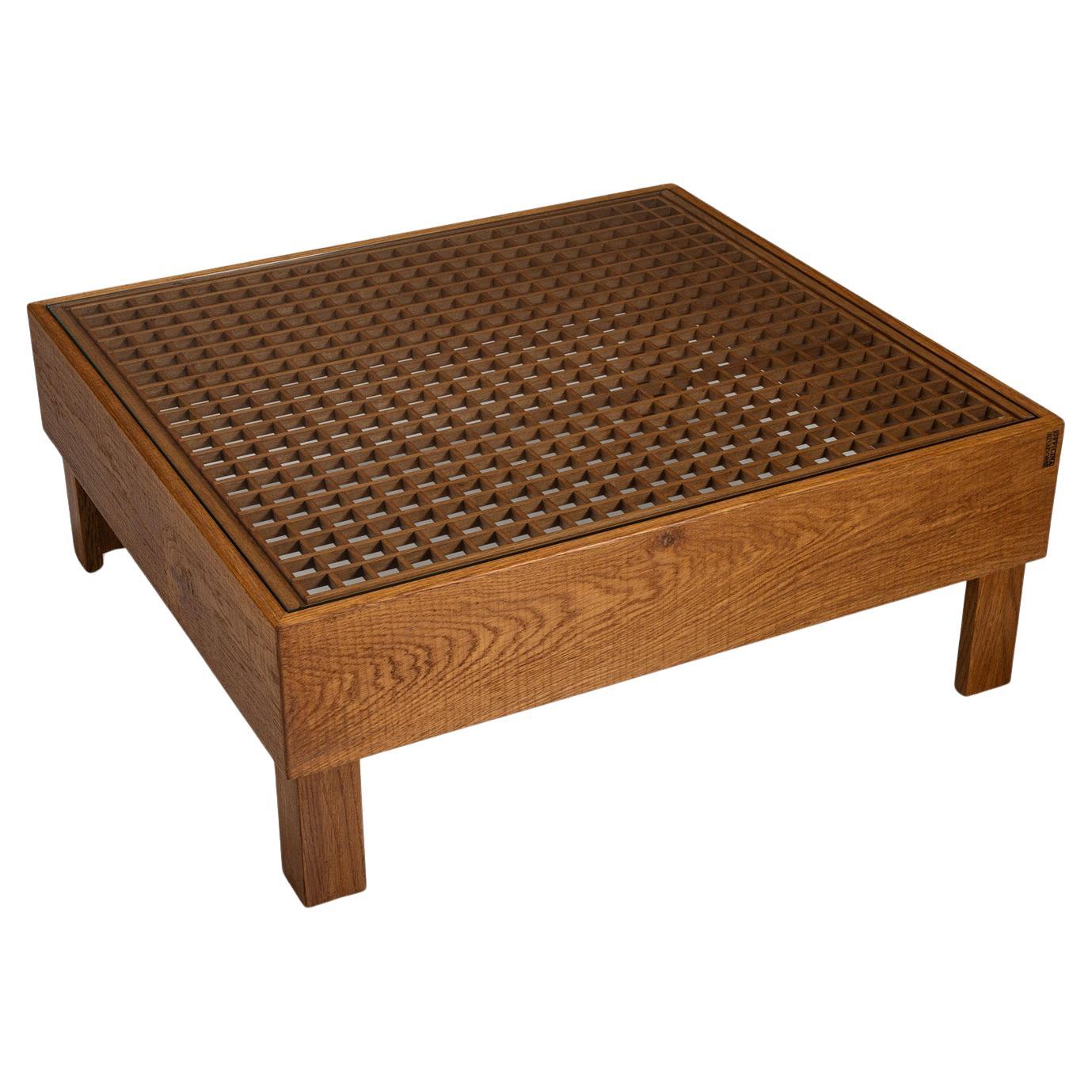 Mesa de centro Officina Rivadossi de roble de Eslavonia, Italia Años 80 en venta