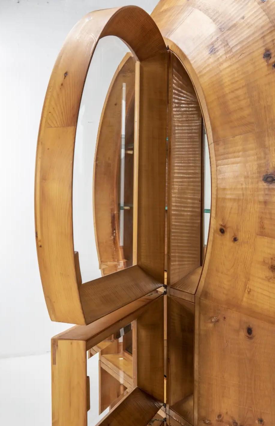 Officina Rivadossi credenza cabinet monumentale Design italiano anni '70 Vidrio en venta