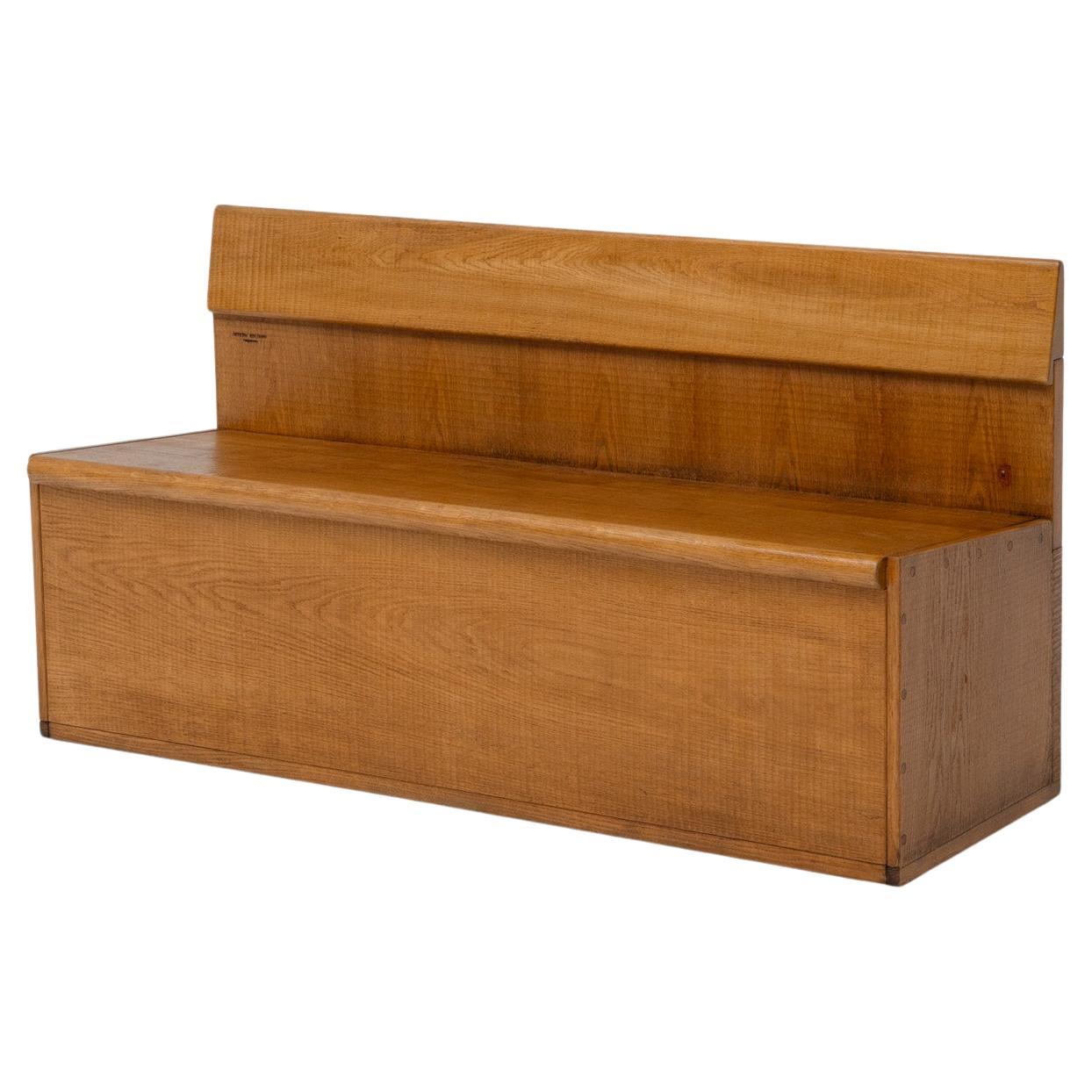 Officina Rivadossi Oak Bench, Italy 1970s For Sale
