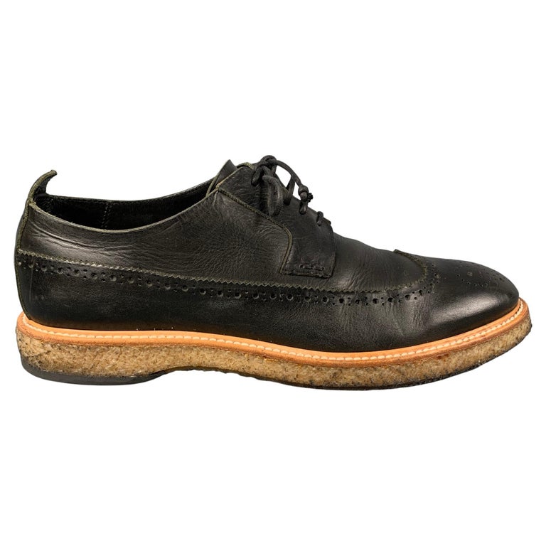 Radioactief Uiterlijk correct OFFICINE CREATIVE Size 11 Black Perforated Leather Wingtip Lace Up Shoes  For Sale at 1stDibs | creative shoe lacing, officine creative sizing