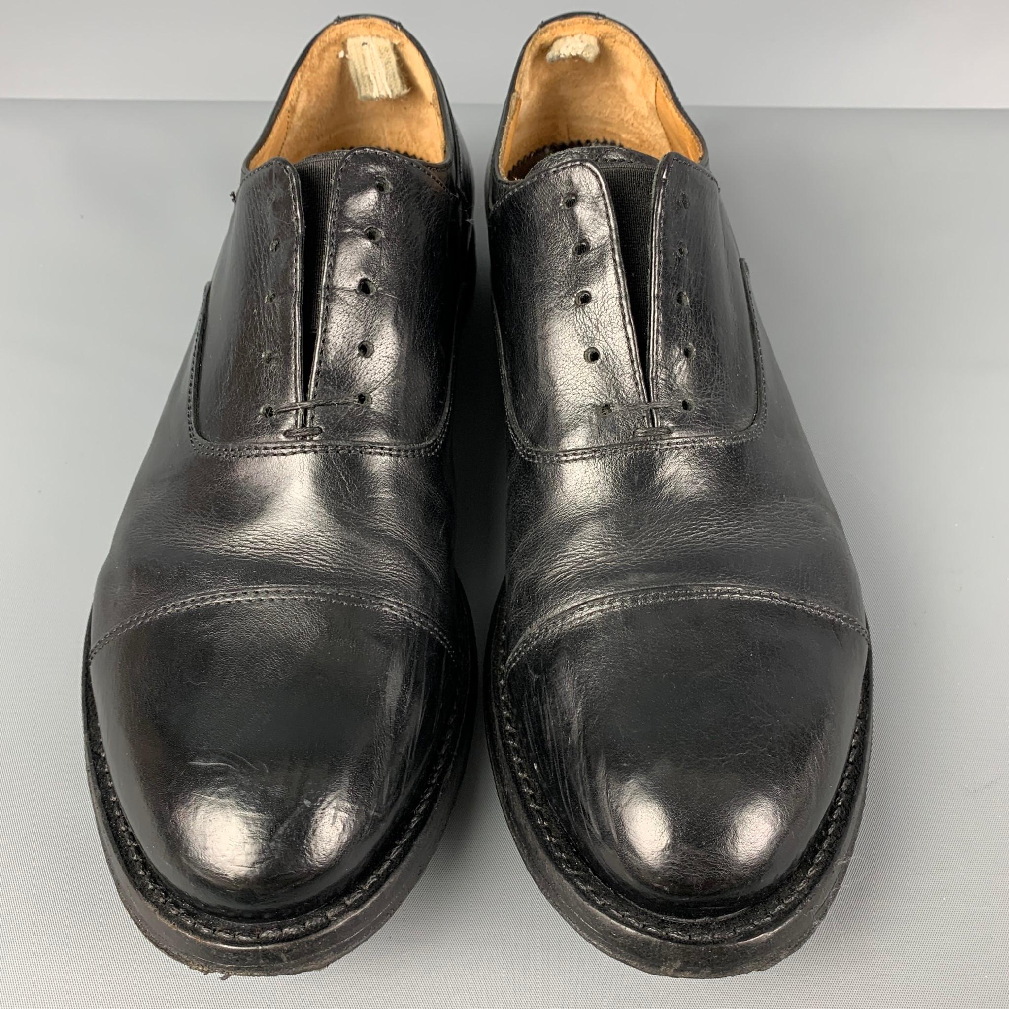 Men's OFFICINE CREATIVE Size 8 Black Leather Lace Up Shoes