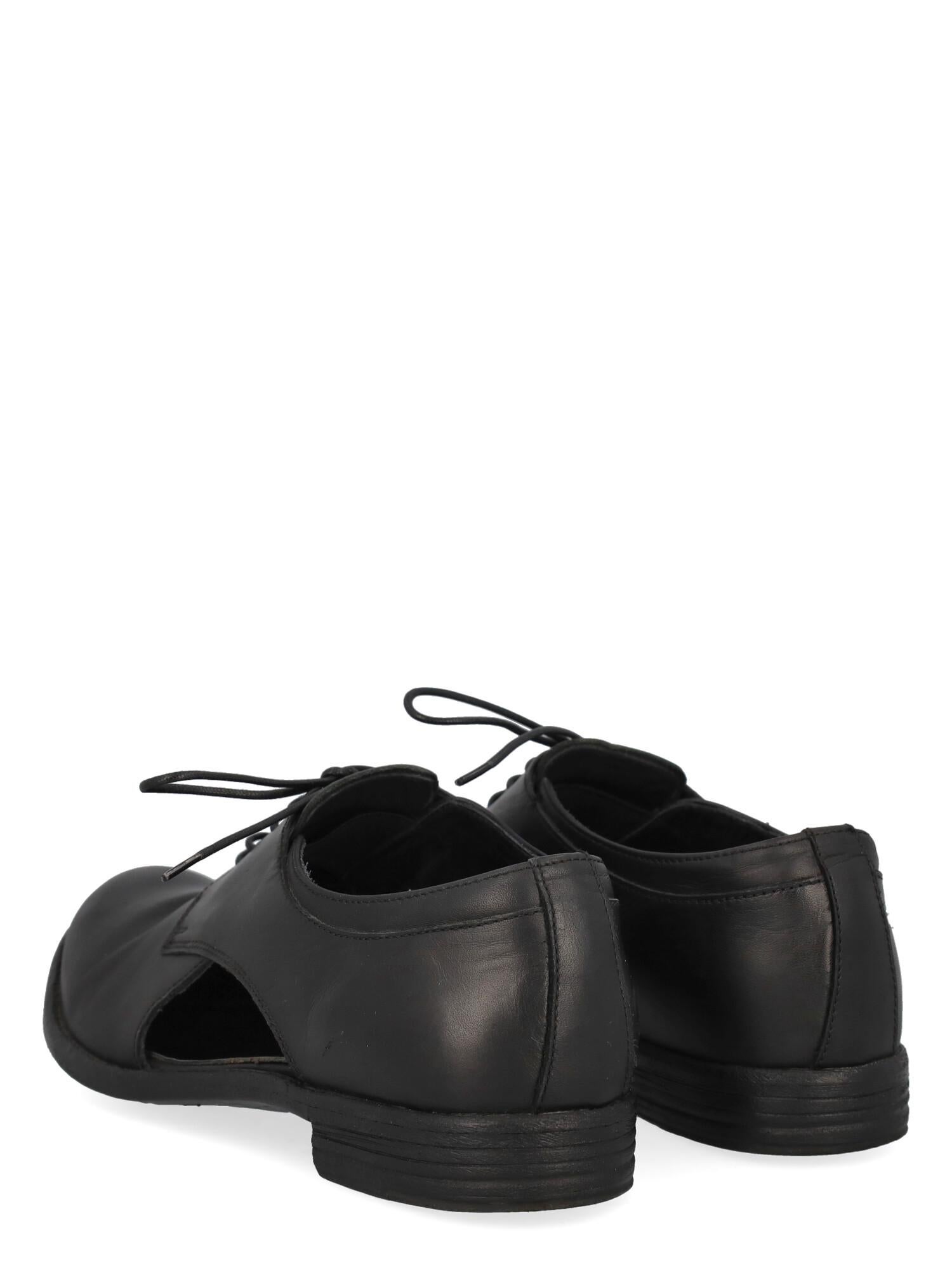 Officine Creative Women Lace-up Black Leather EU 38.5 In Good Condition For Sale In Milan, IT