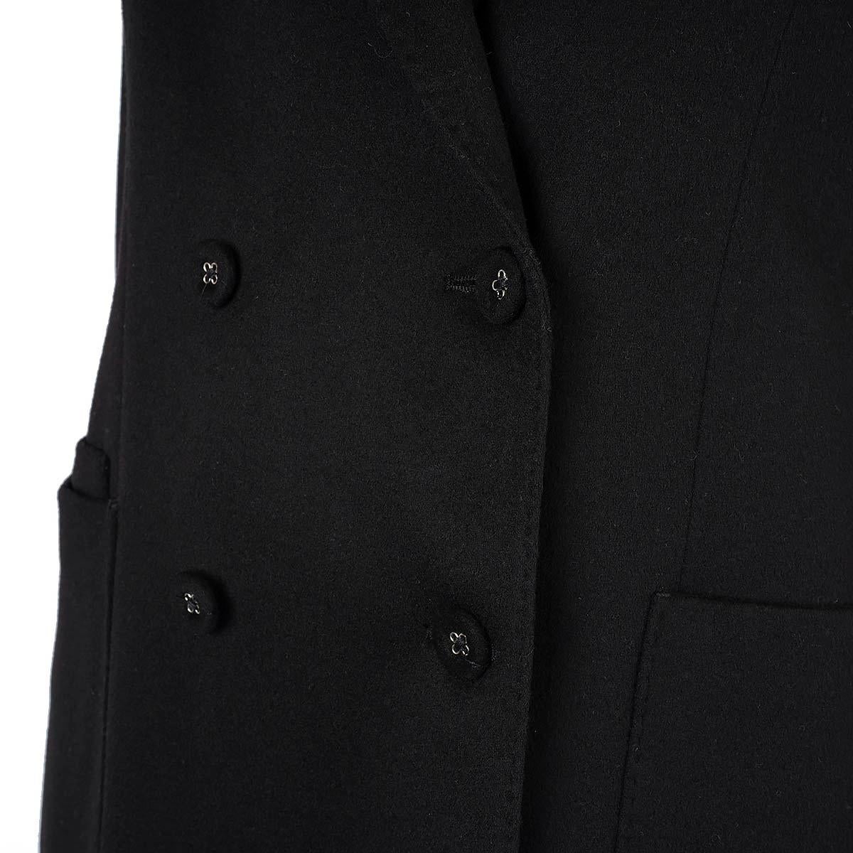 OFFICINE GENERALE black wool MATHILDE DOUBLE BREASTED Blazer Jacket 38 XS For Sale 1