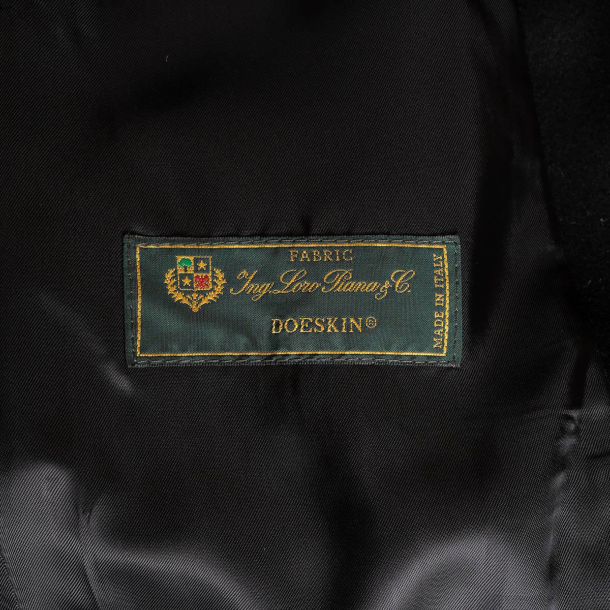 OFFICINE GENERALE black wool MATHILDE DOUBLE BREASTED Blazer Jacket 38 XS For Sale 2